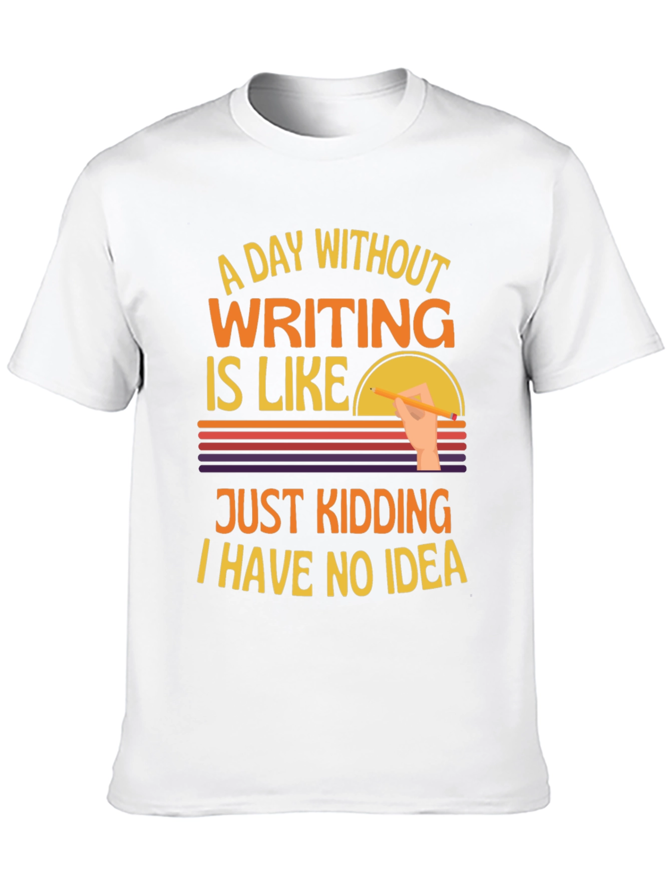 Black Funny Writing T-Shirt - A Day Without Writing view 10