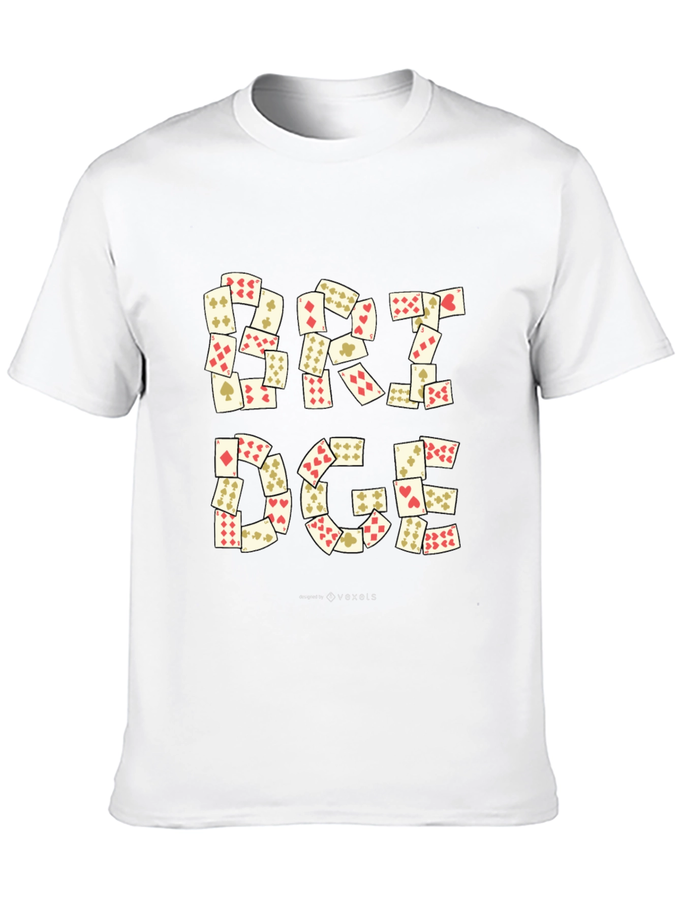 Black Bridge Card Game Graphic Tee - Black Unisex T-Shirt view 10