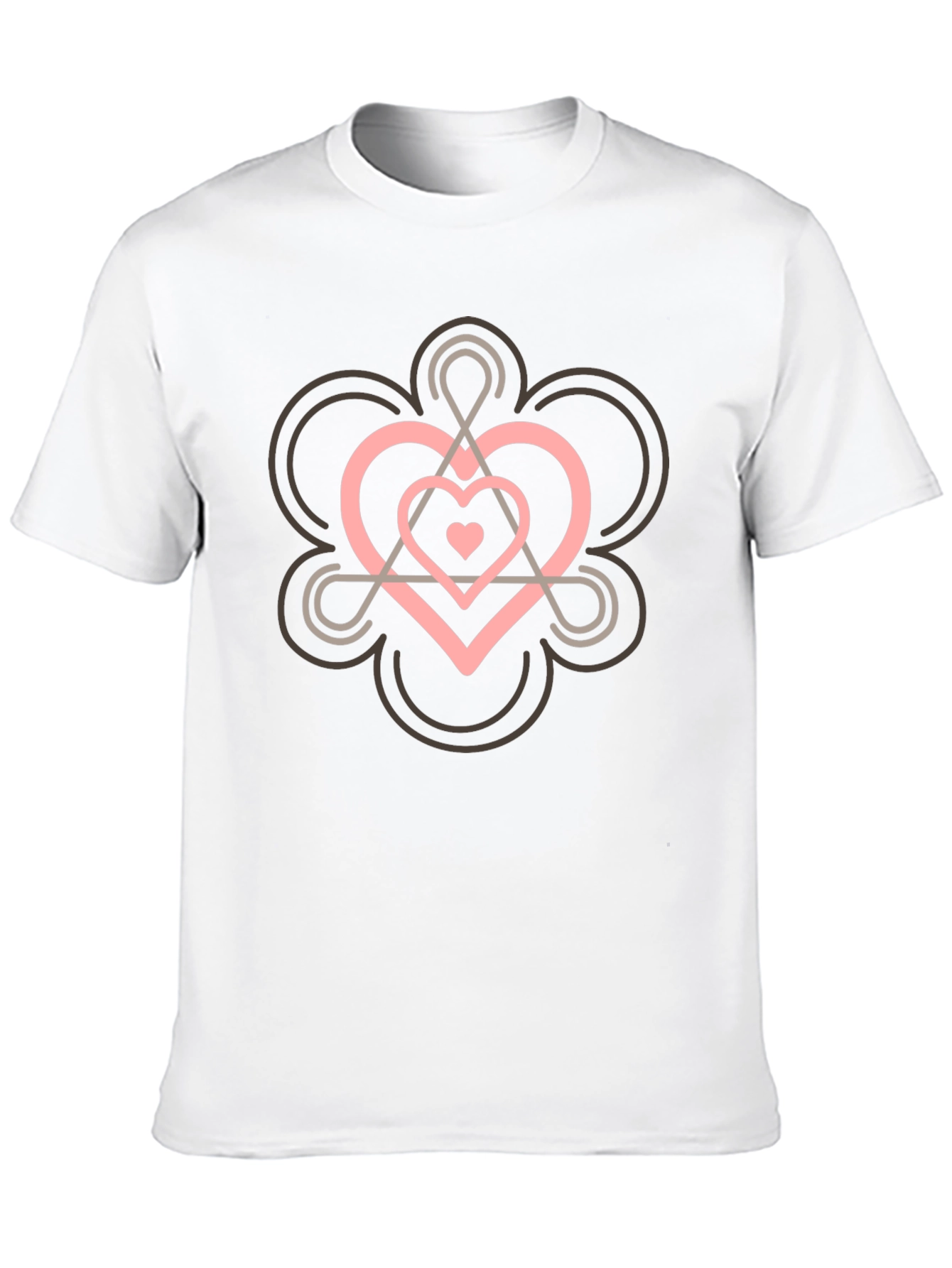 Black Heart Chakra Symbol Black T-Shirt view 10