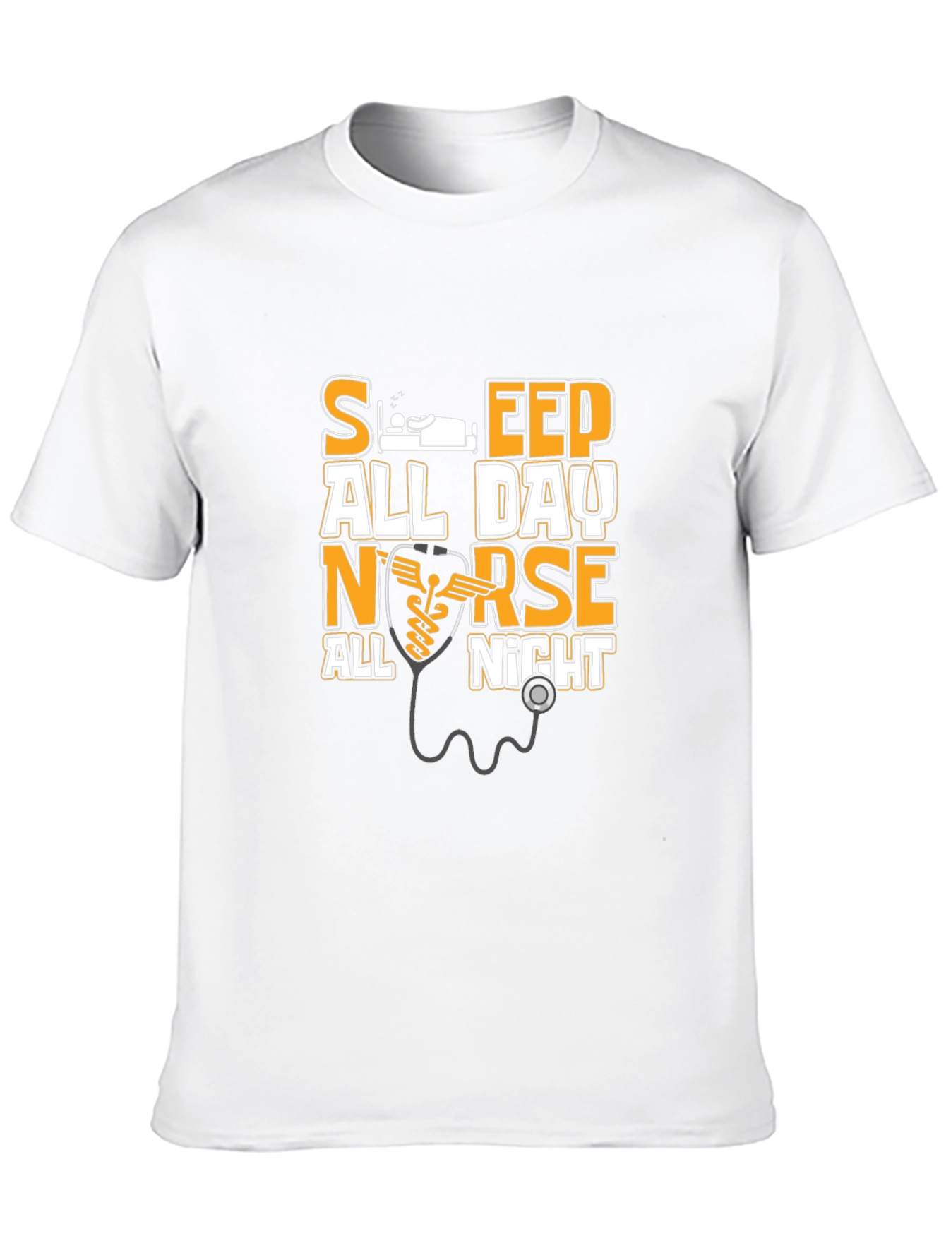 Black Sleep All Day Nurse All Night T-Shirt view 10