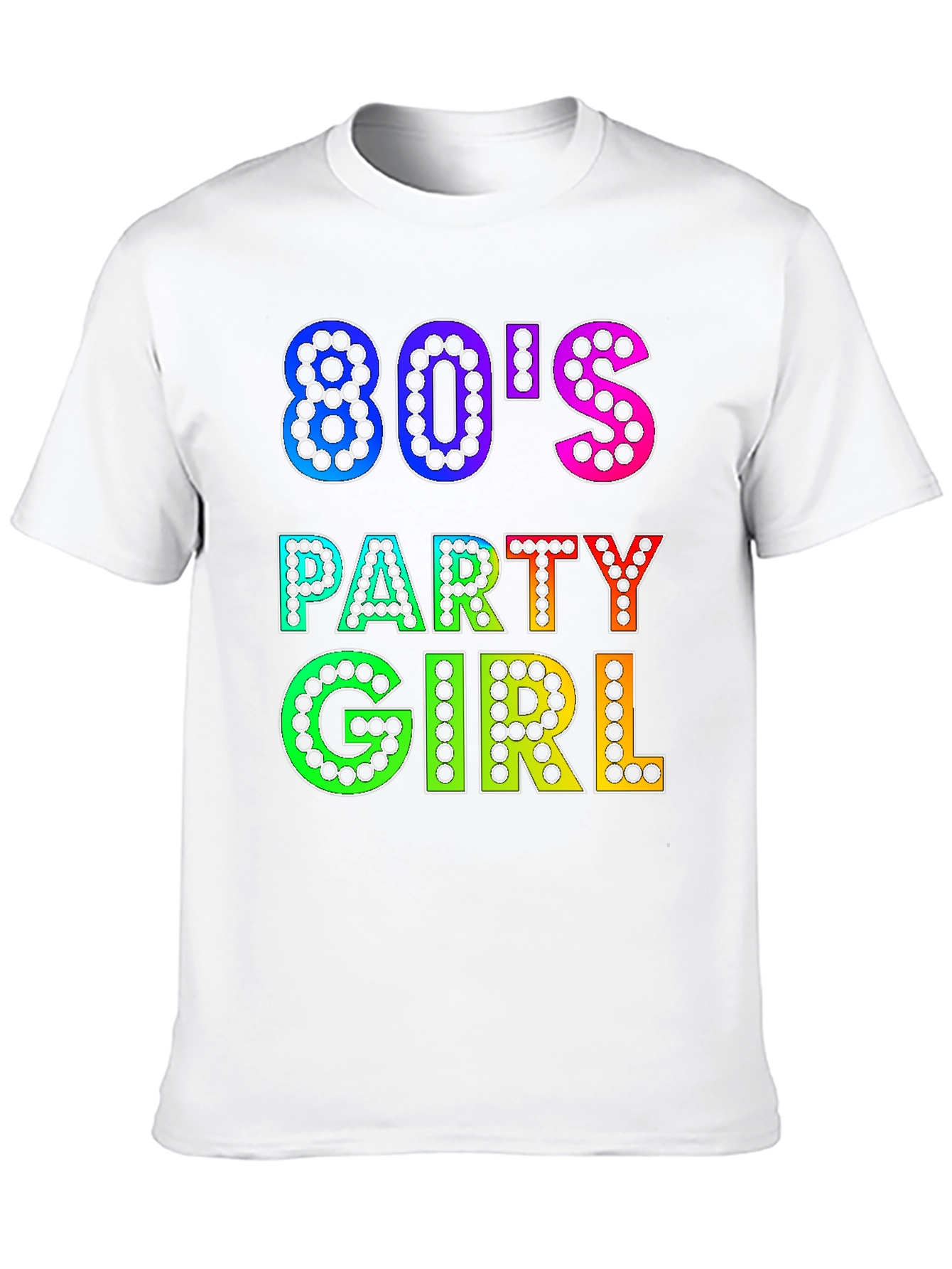 Black 80's Party Girl Graphic Tee - Retro Style view 10