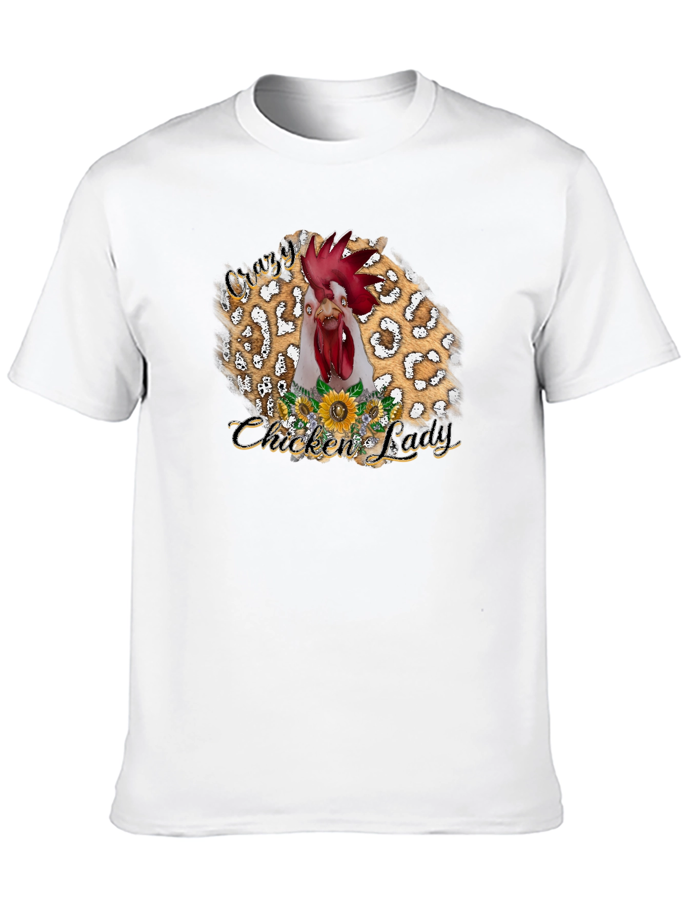 Black Crazy Chicken Lady T-Shirt view 10