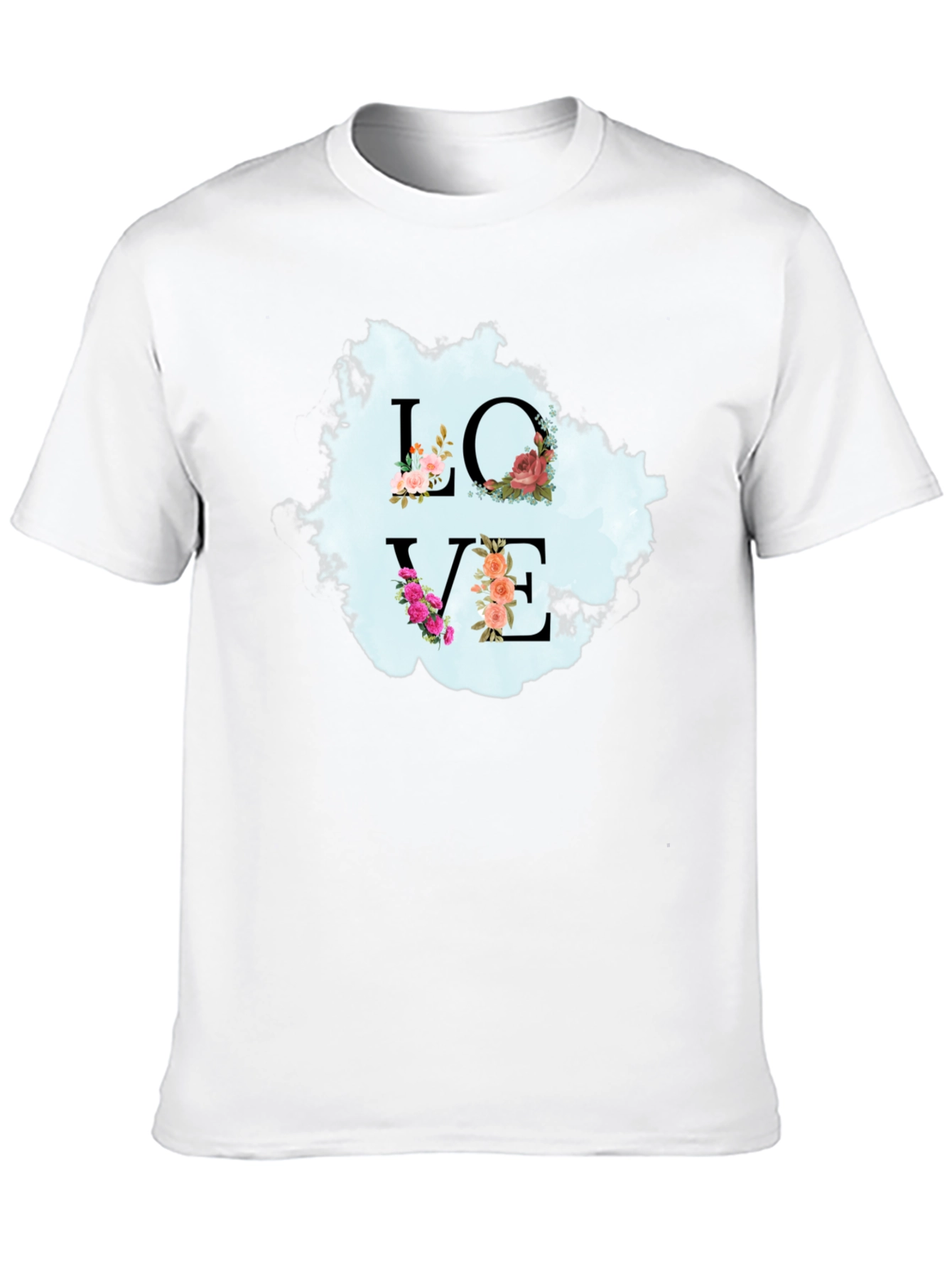 Black Floral Love T-Shirt - Stylish Graphic Tee view 10