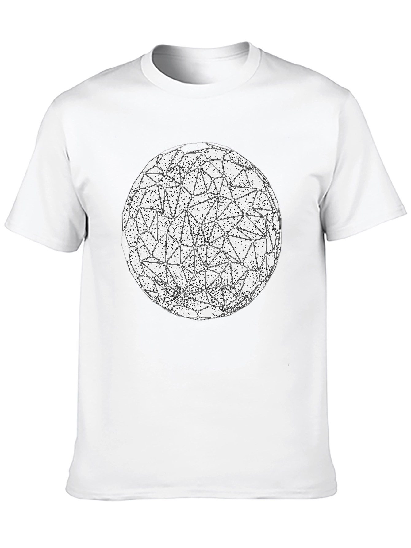 Black Geometric Sphere Graphic Print T-Shirt view 10