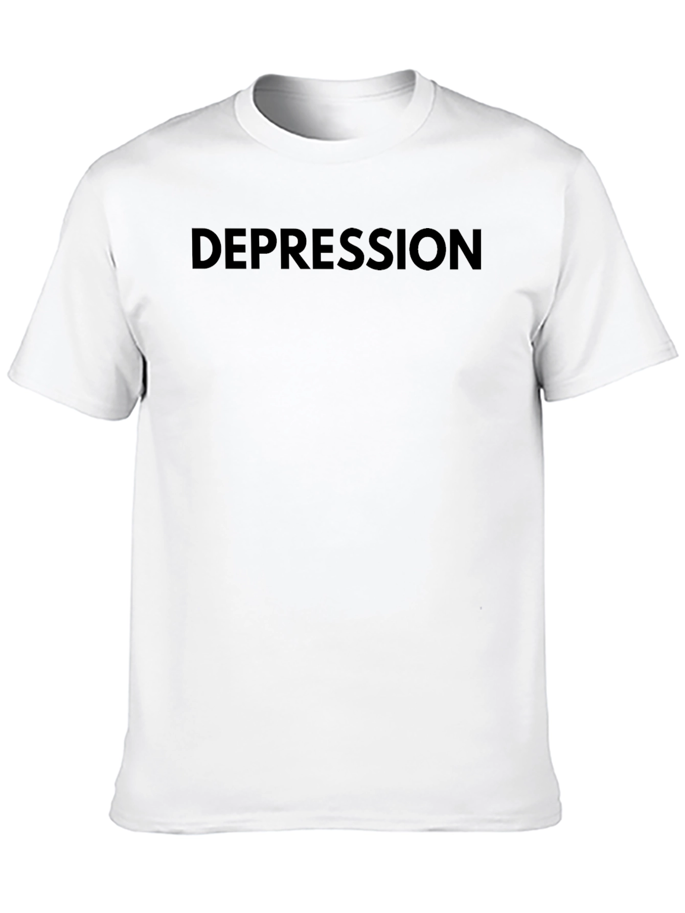 Black Depression T-Shirt - Unisex Black Tee view 10