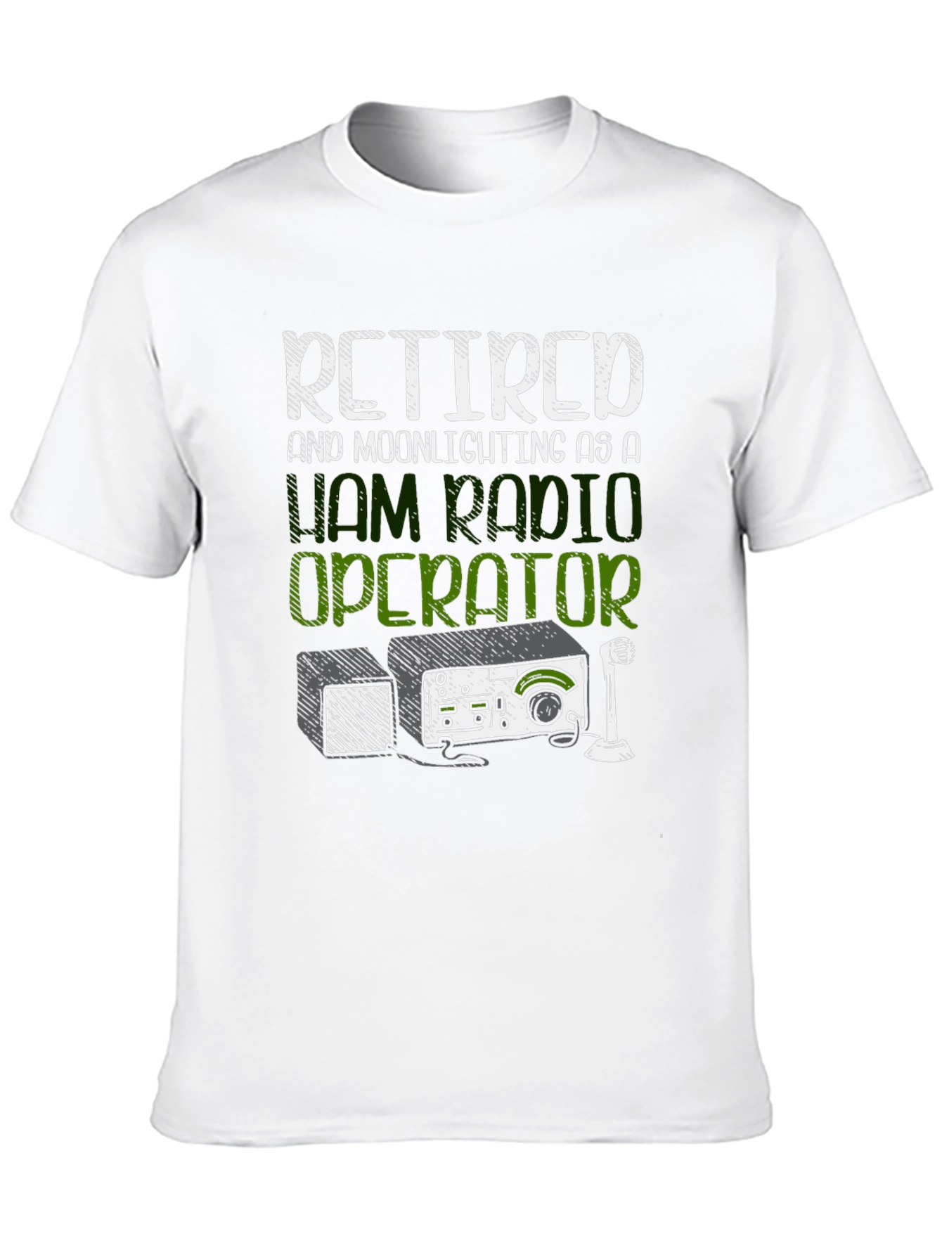 Black Retired Ham Radio Operator T-Shirt view 10