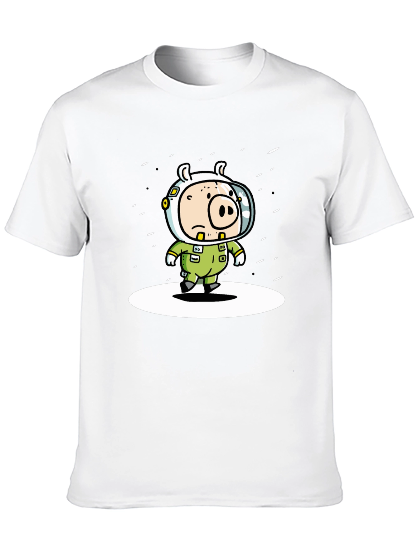 Black Astronaut Pig Graphic T-Shirt - Space Adventure Tee view 10