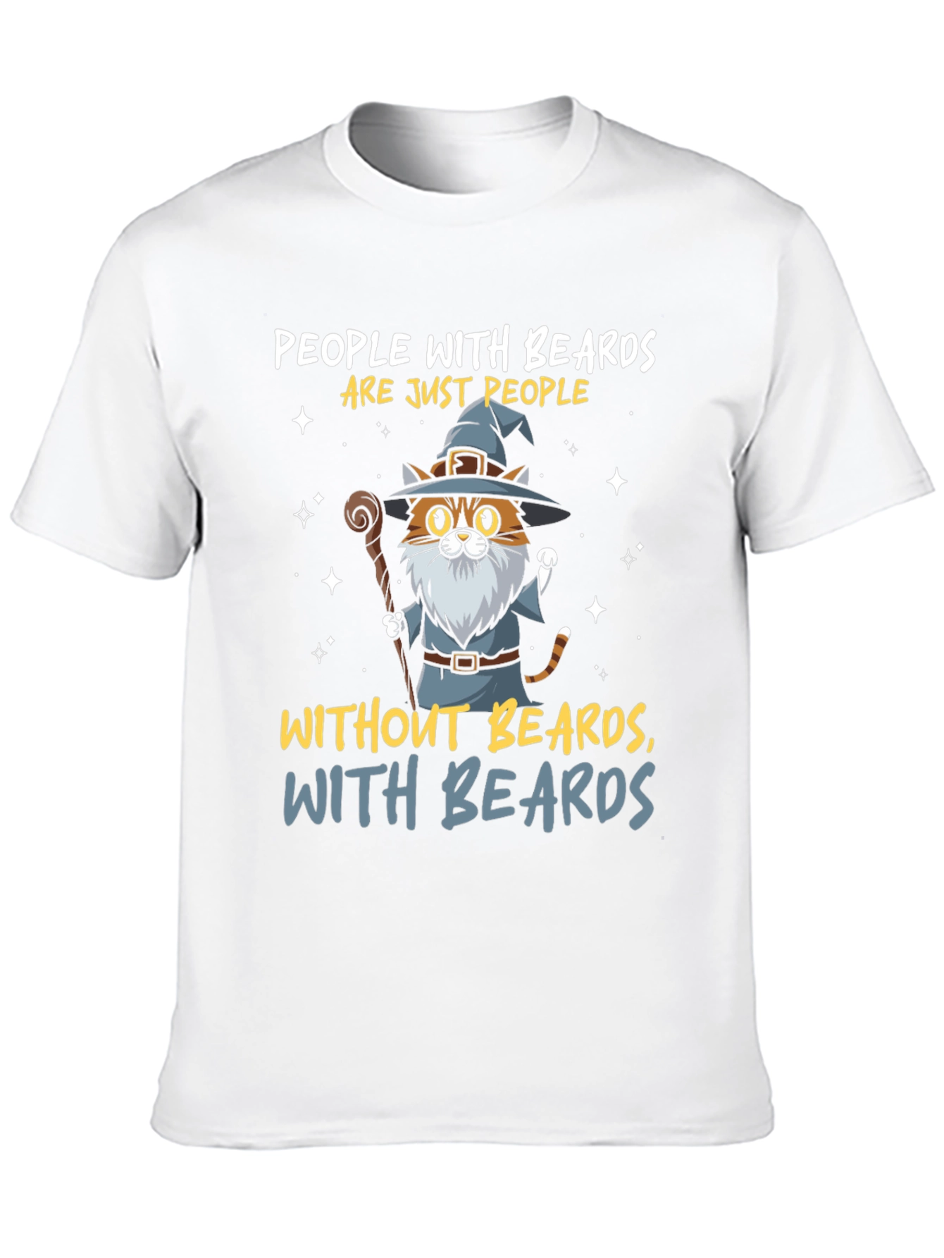 Black Wizard Cat Beard T-Shirt view 10