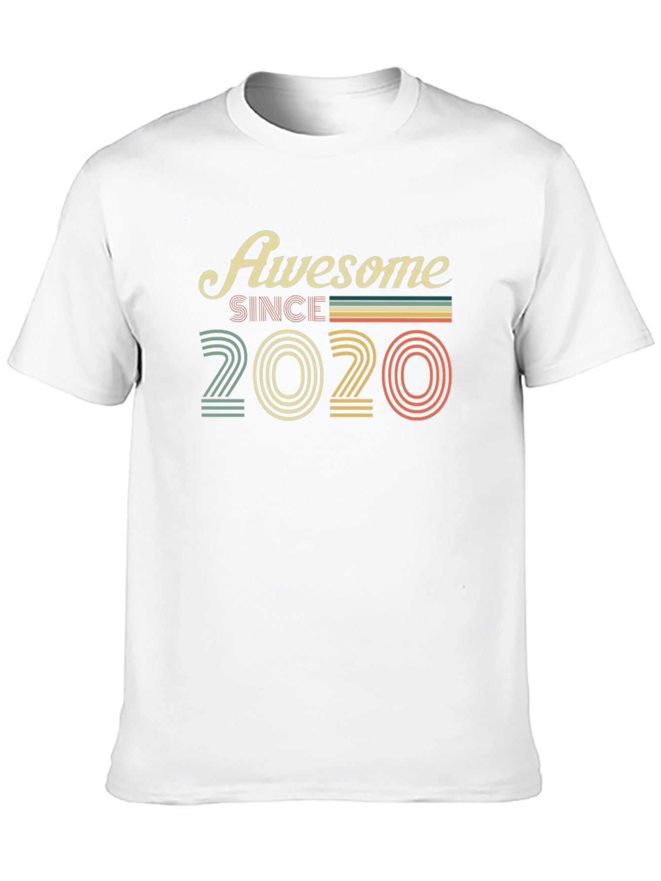 Black Awesome Since 2020 Black T-Shirt view 10