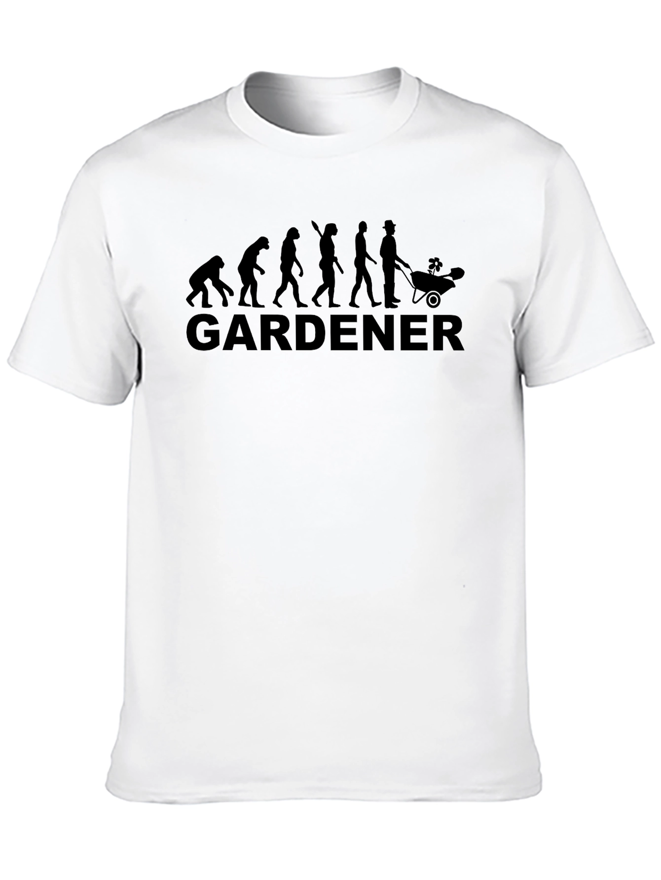 Black Gardener Evolution T-Shirt - Funny Gardening Tee view 10
