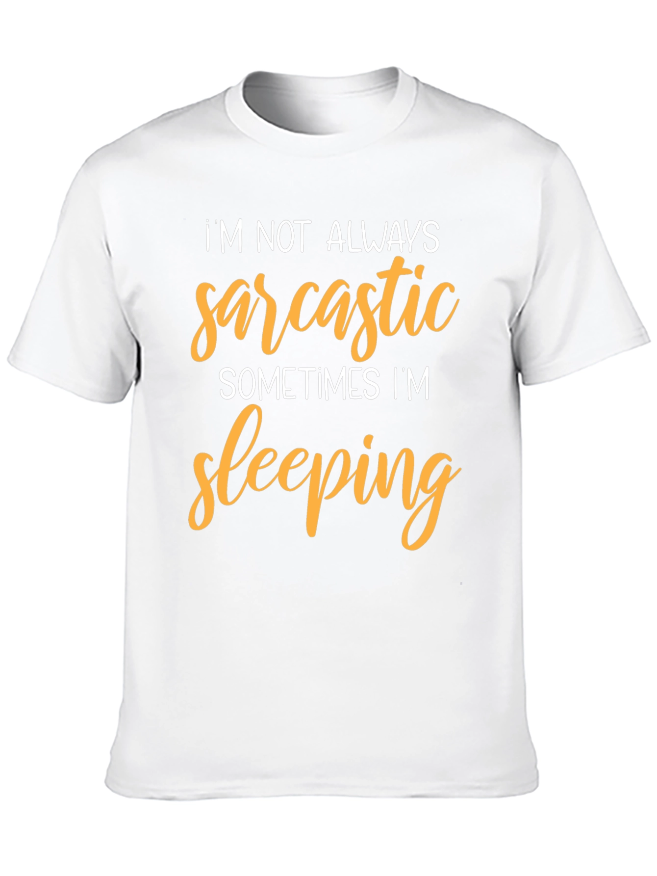 Black Sarcastic Sleeping Black T-Shirt - Funny Graphic Tee view 10