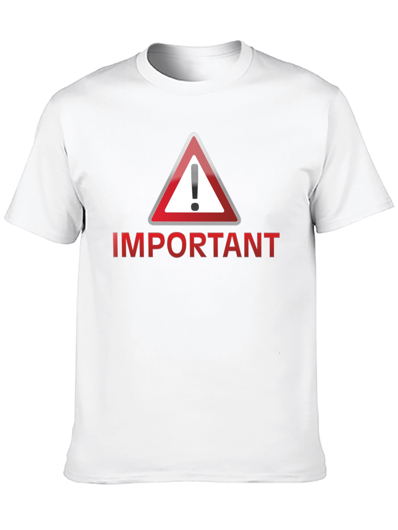 Black Important Warning Sign T-Shirt - Safety First! view 10