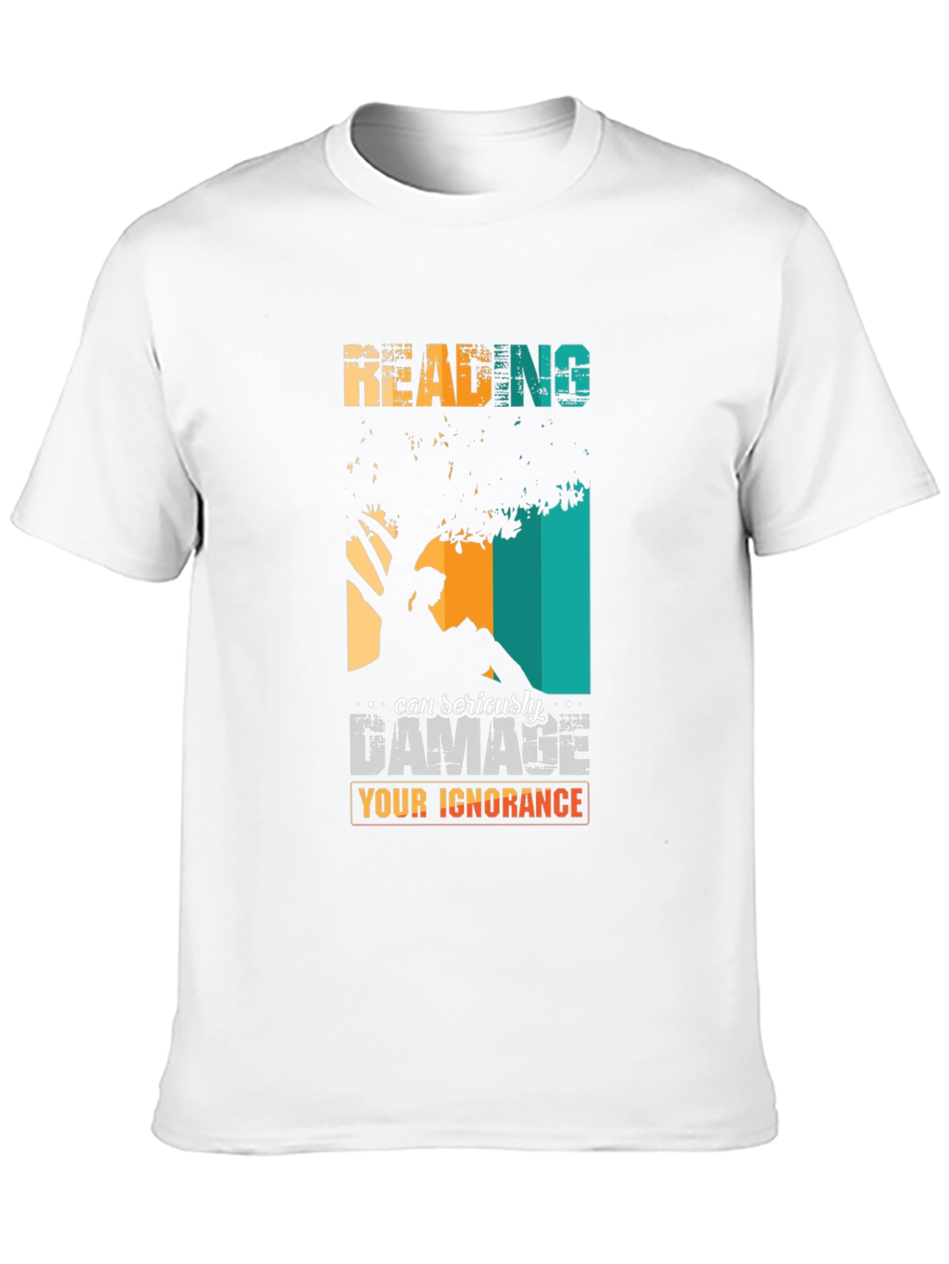 Black Reading Can Damage Ignorance Graphic Tee view 10