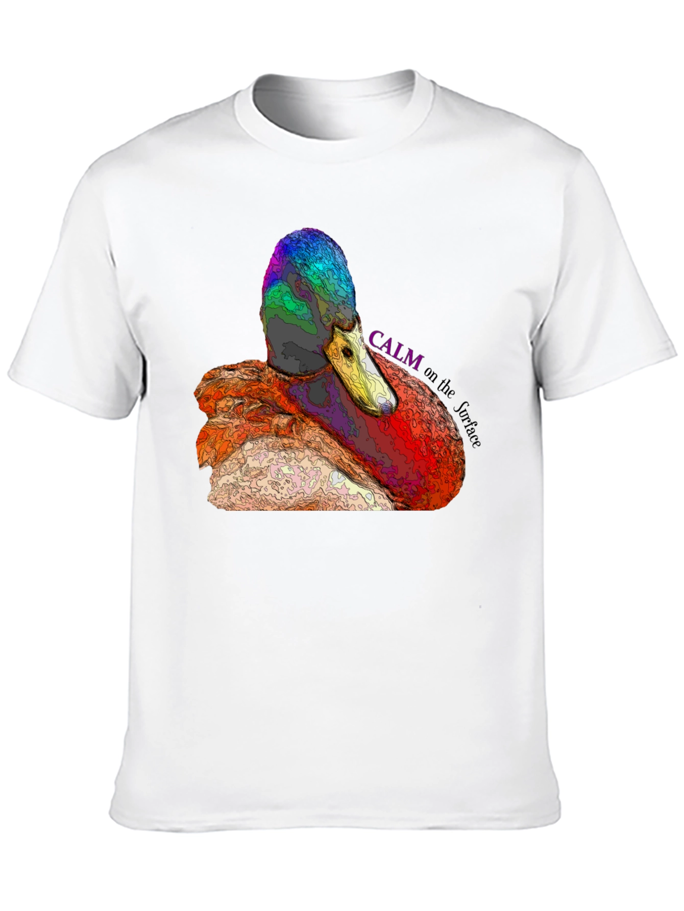 Black Calm Duck Graphic Tee - Men's Black T-Shirt view 10