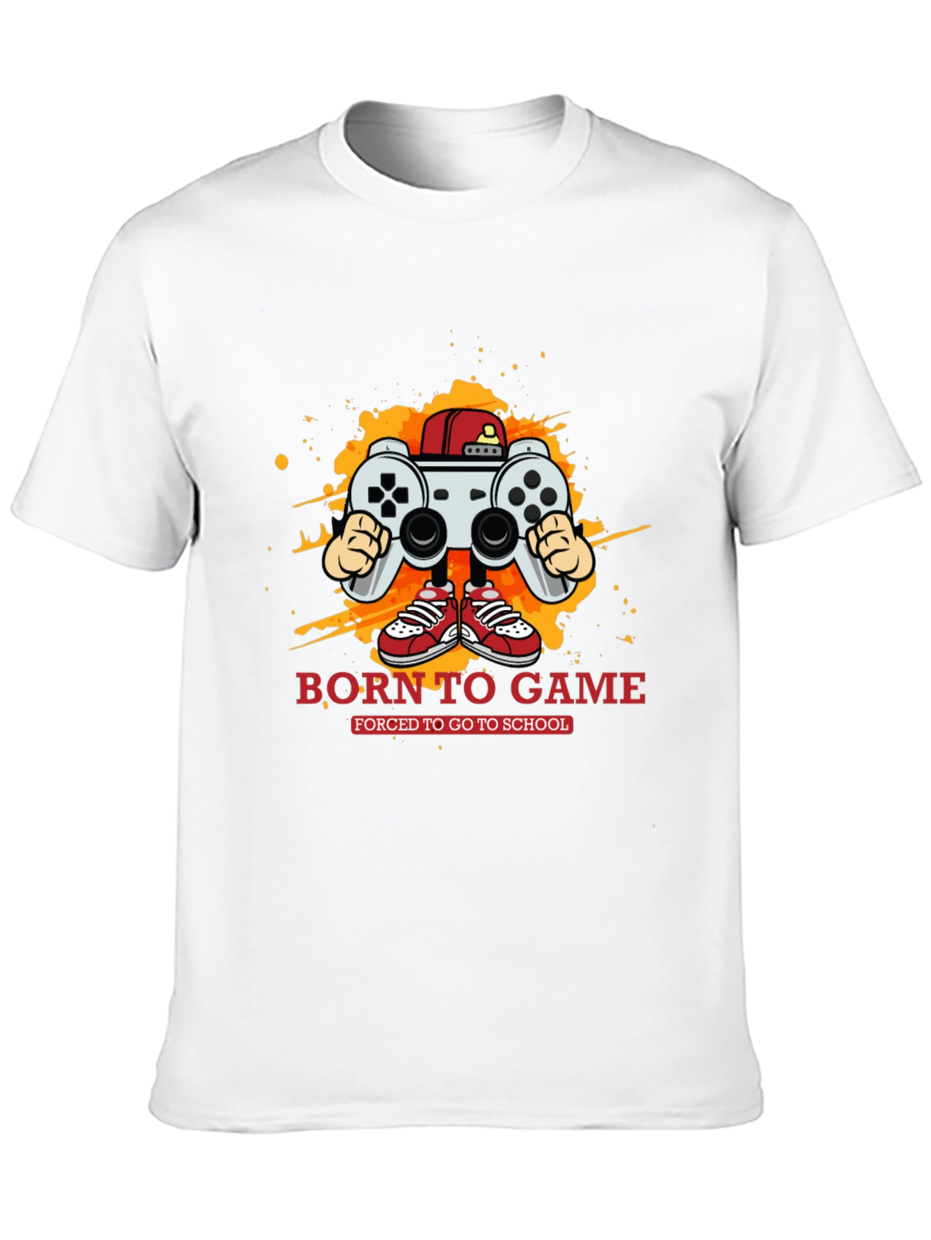 Black Born to Game Black Graphic Tee view 10