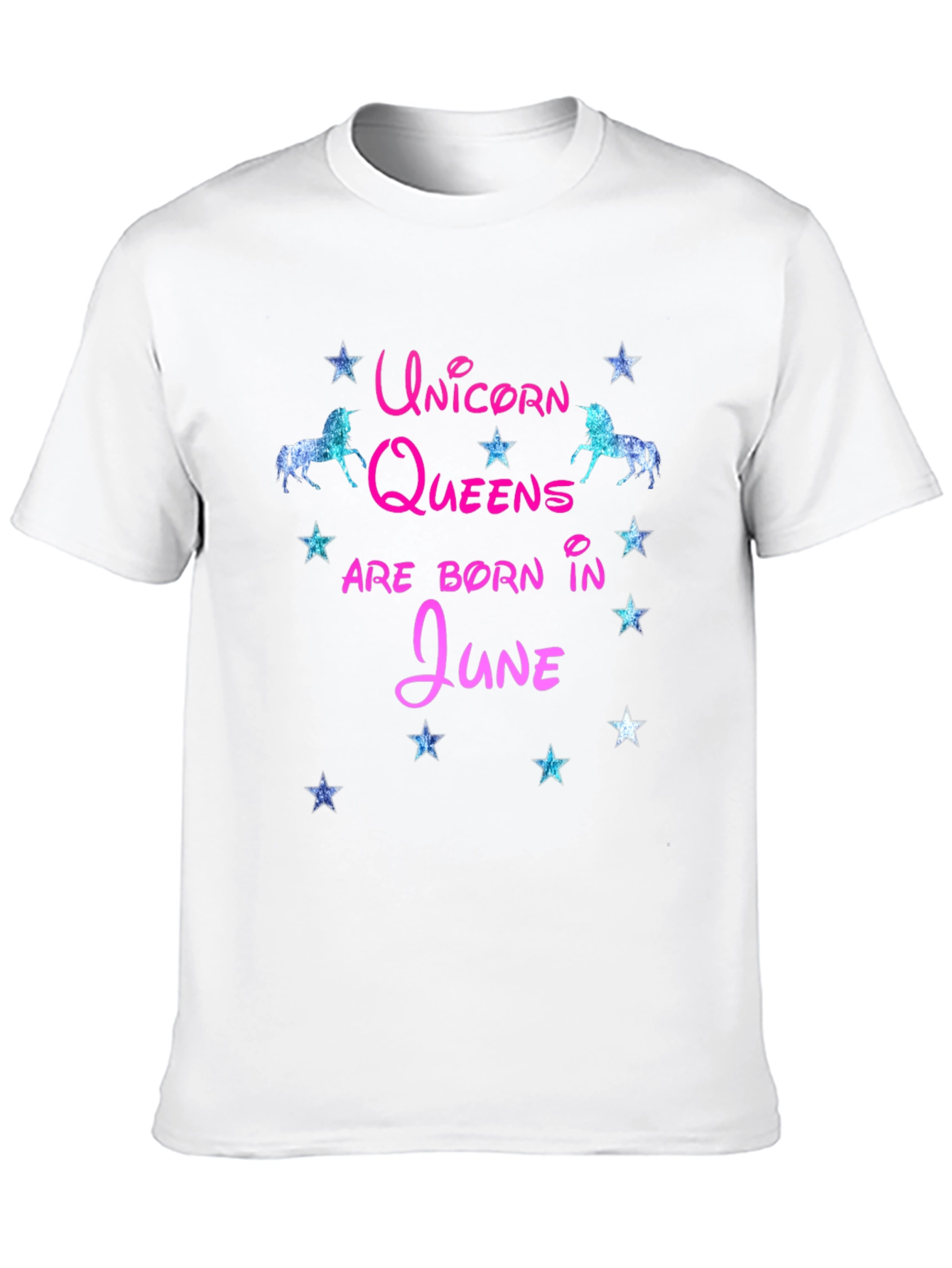 Black Unicorn Queens Born in June T-Shirt view 10