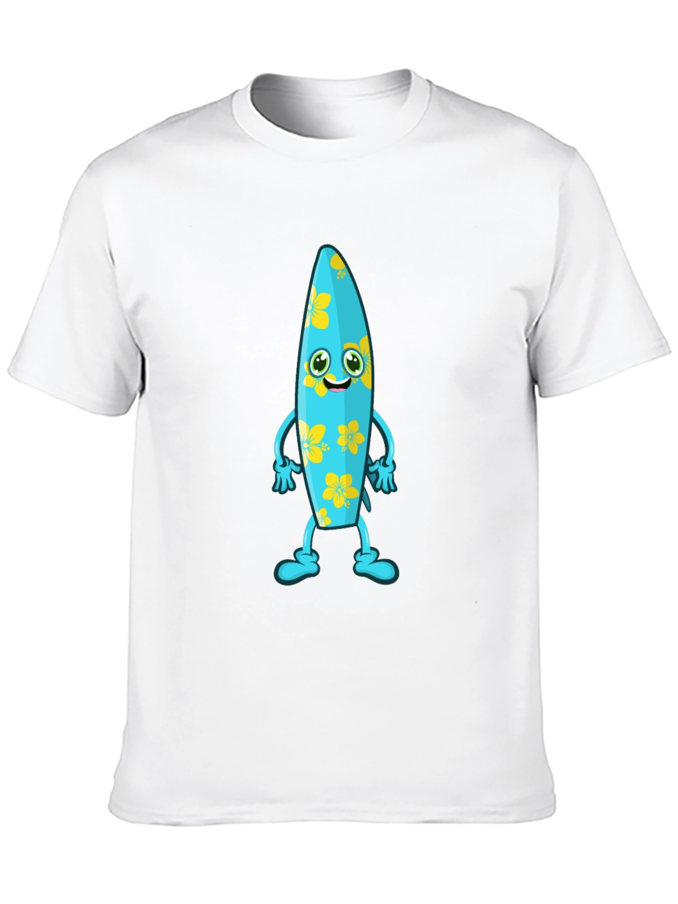 Black Fun Surfboard Character Graphic Tee view 10