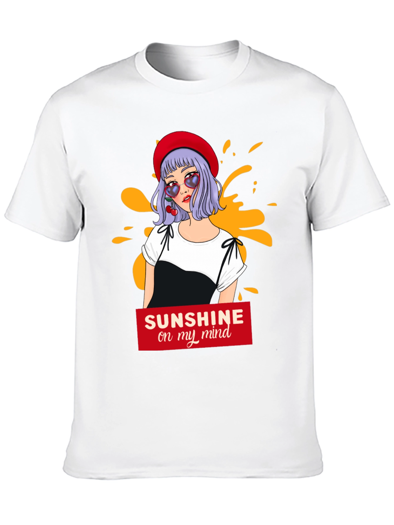 Black Sunshine Mind T-Shirt - Fun Graphic Tee view 10