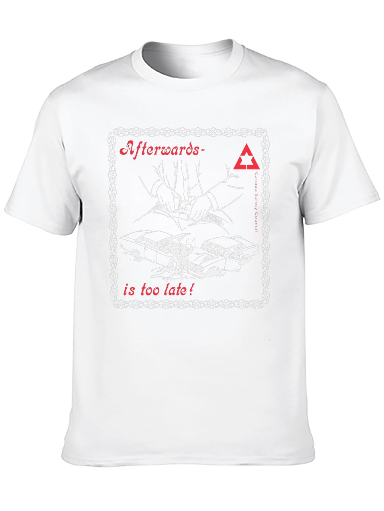 Black Afterwards is Too Late Safety T-Shirt view 10