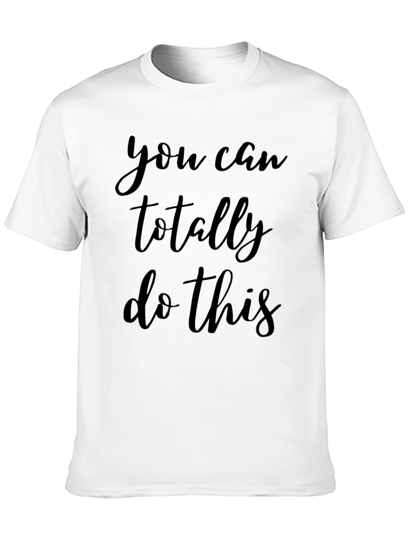Black Motivational Black T-Shirt - You Can Do This! view 10