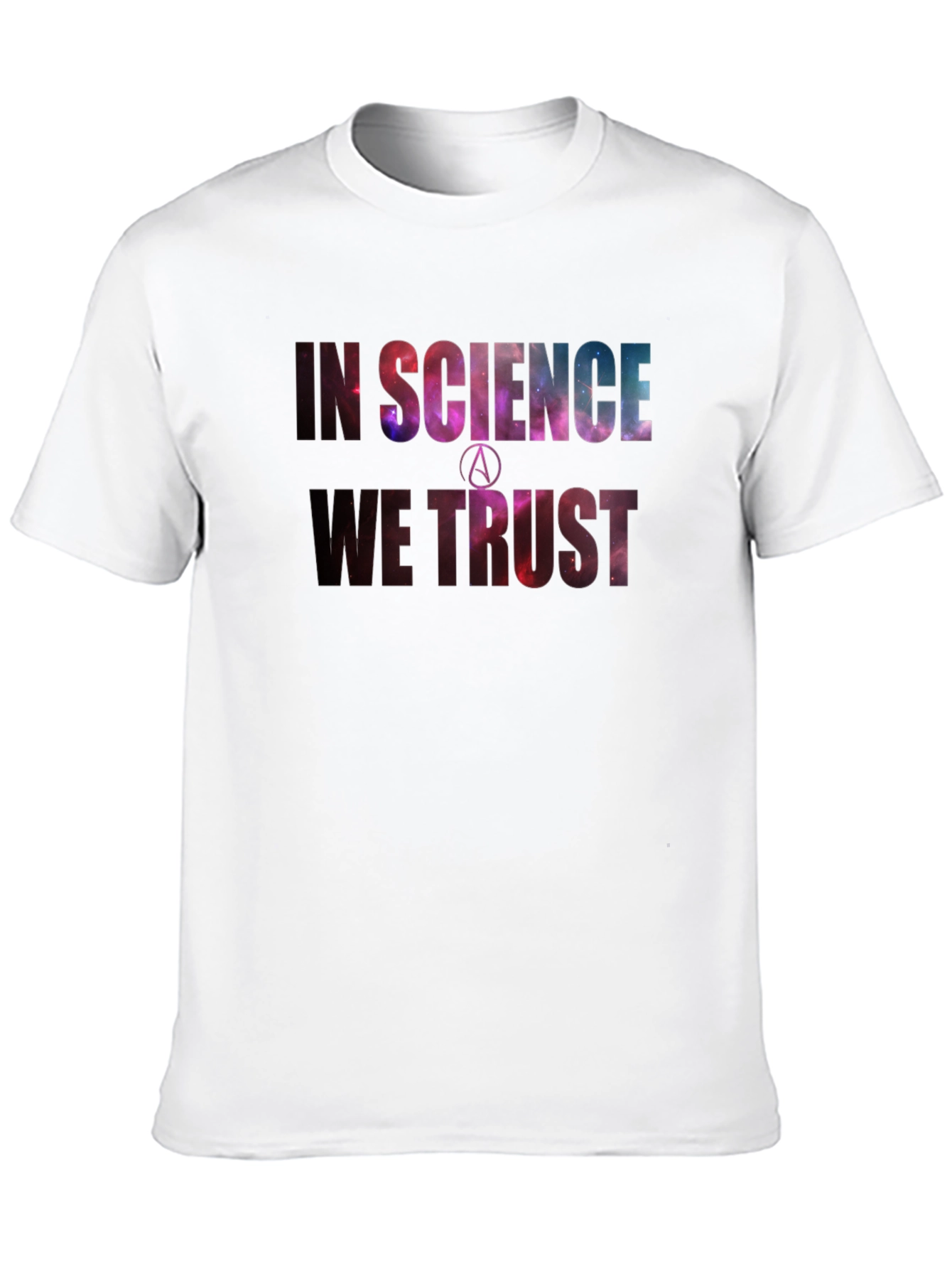 Black In Science We Trust Galaxy Print T-Shirt view 10