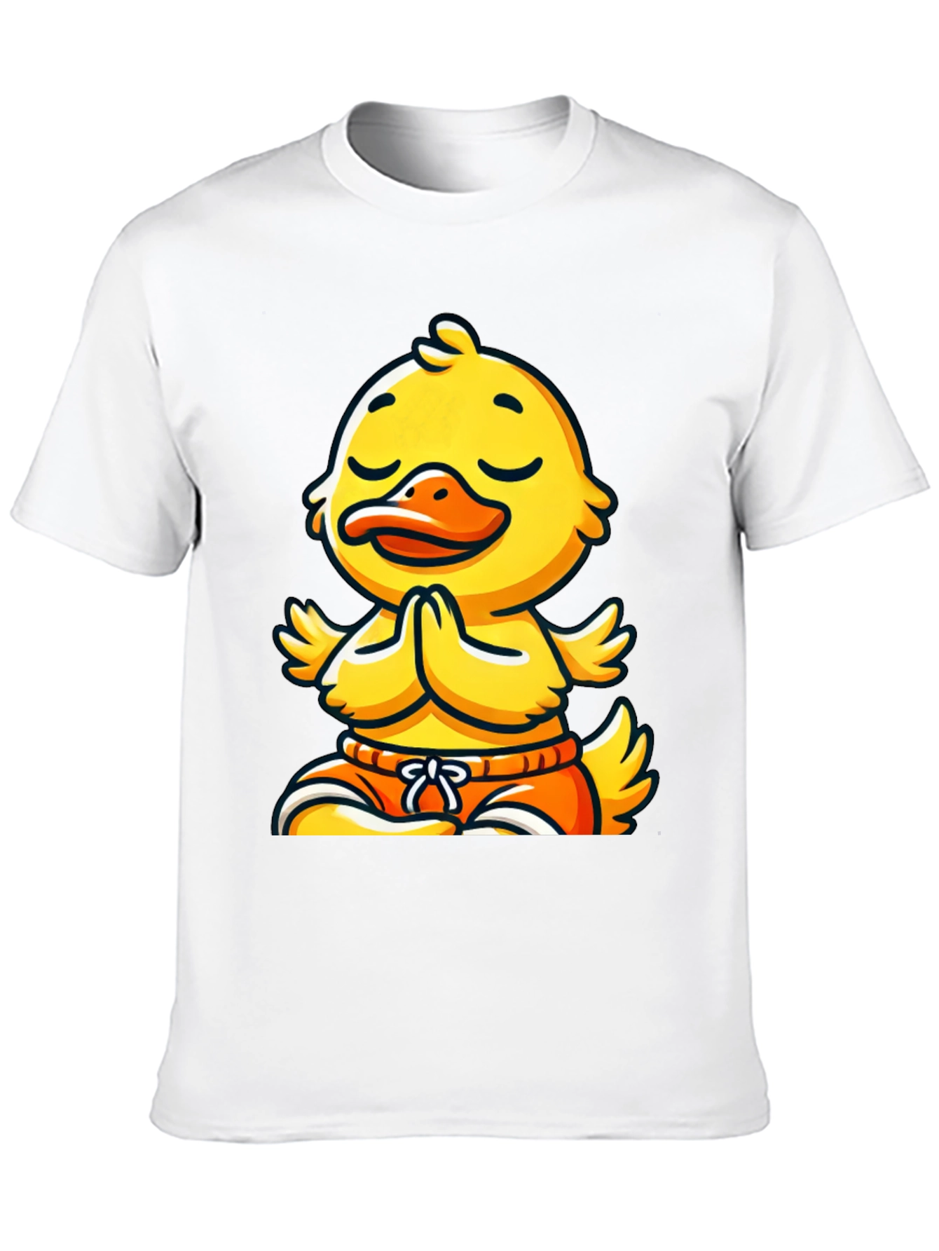 Black Meditating Duck T-Shirt: Funny Yoga Animal Tee view 10