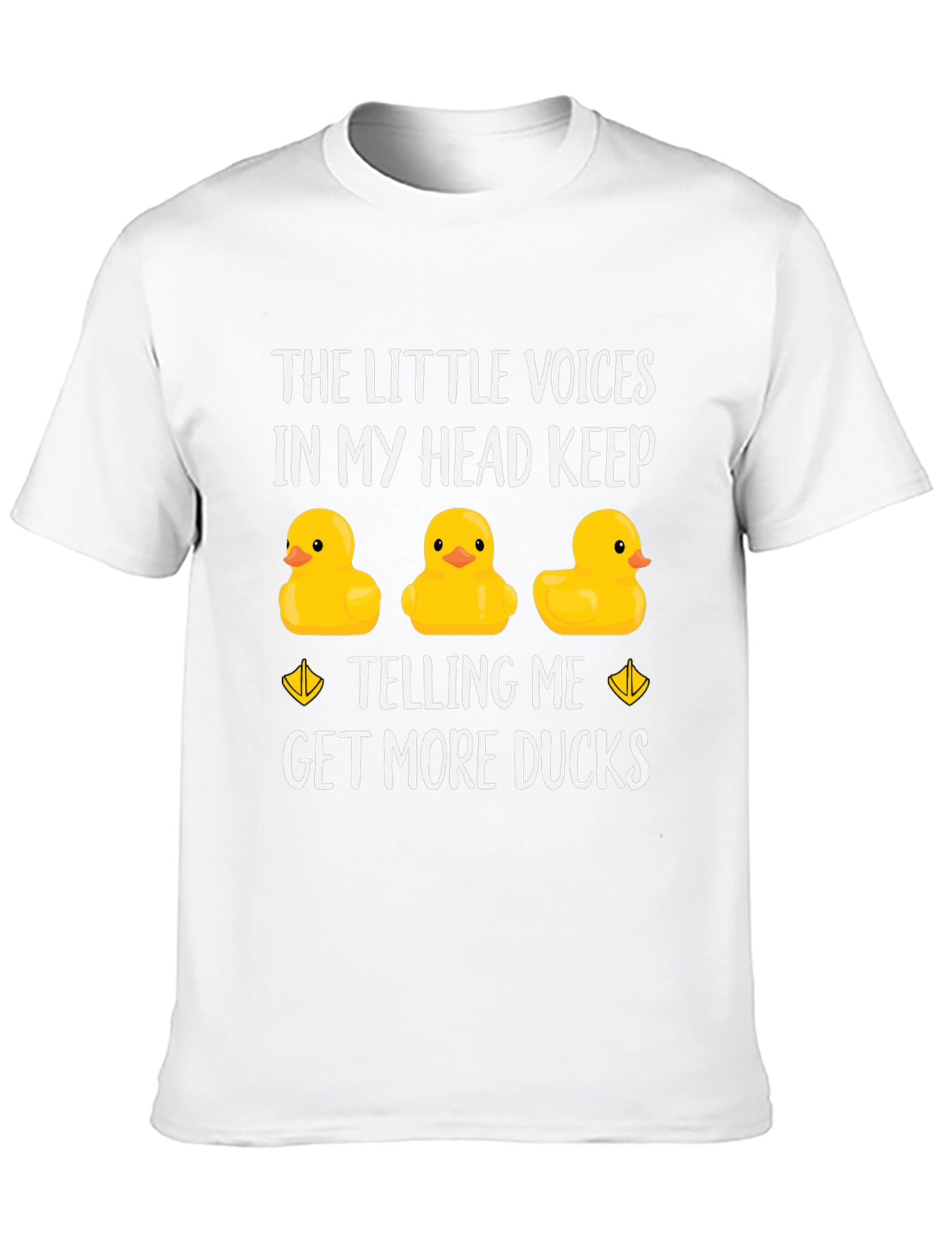 Black Funny Duck Lover T-Shirt - The Little Voices In My Head view 10
