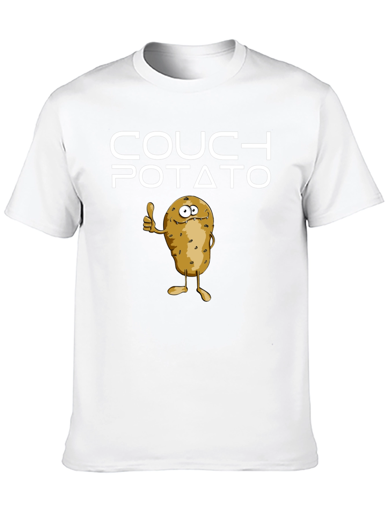 Black Couch Potato T-Shirt - Funny Cartoon Graphic Tee view 10