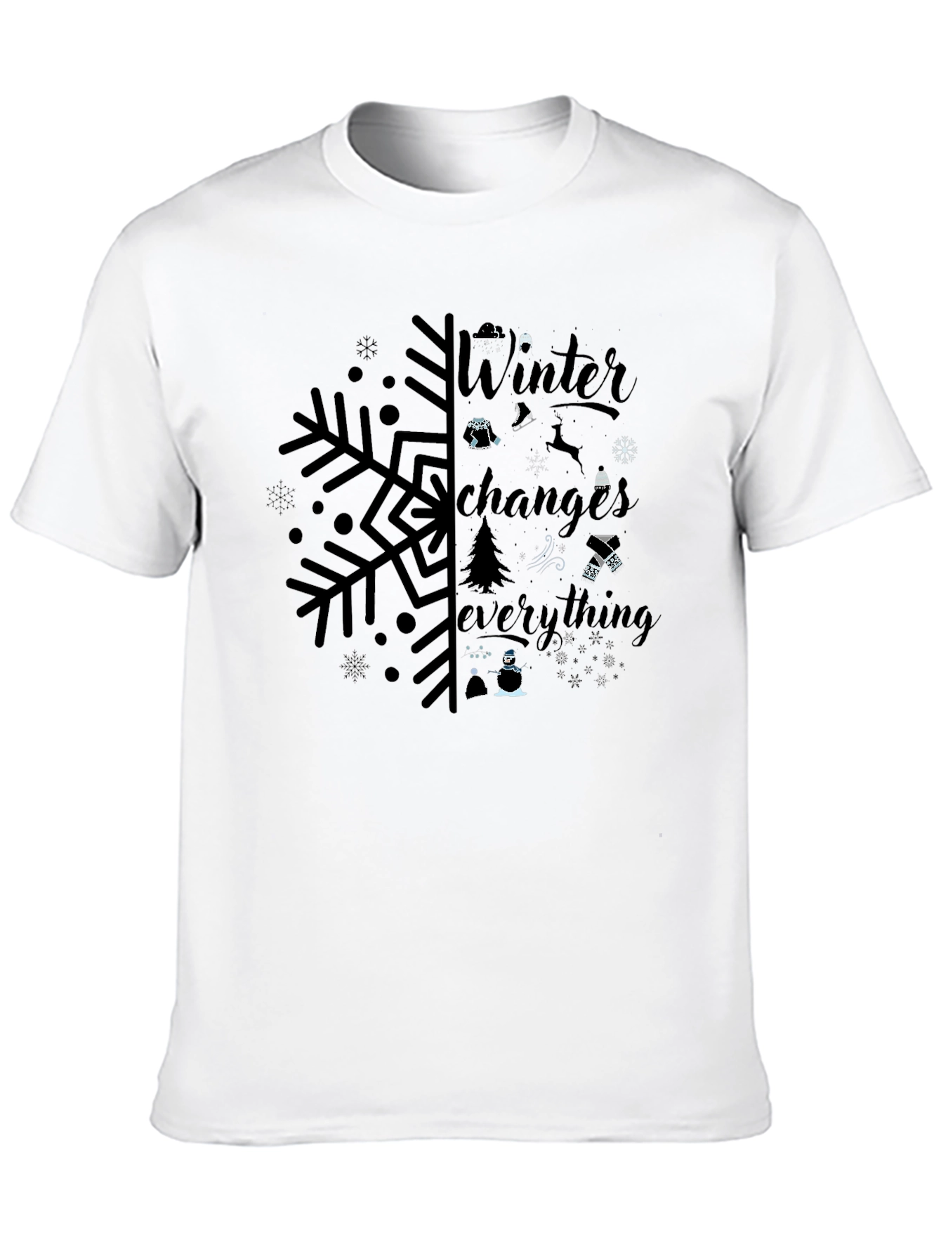 Black Winter Changes Everything T-Shirt view 10