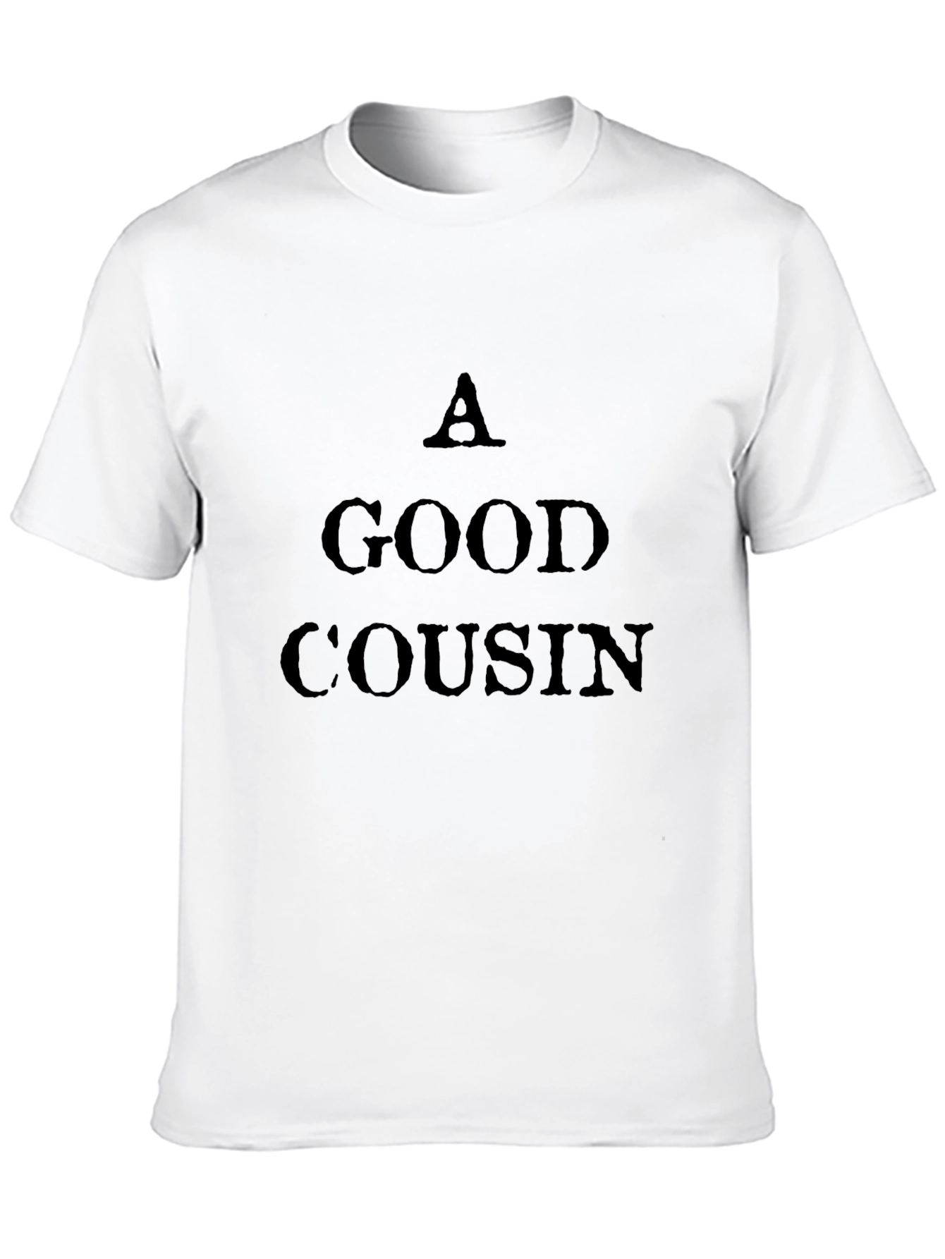 Black A Good Cousin T-Shirt - Black Crew Neck Tee view 10