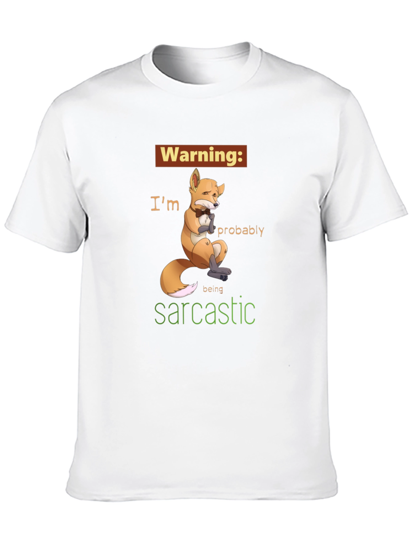 Black Sarcastic Fox Graphic Tee - Unisex Humor T-Shirt view 10