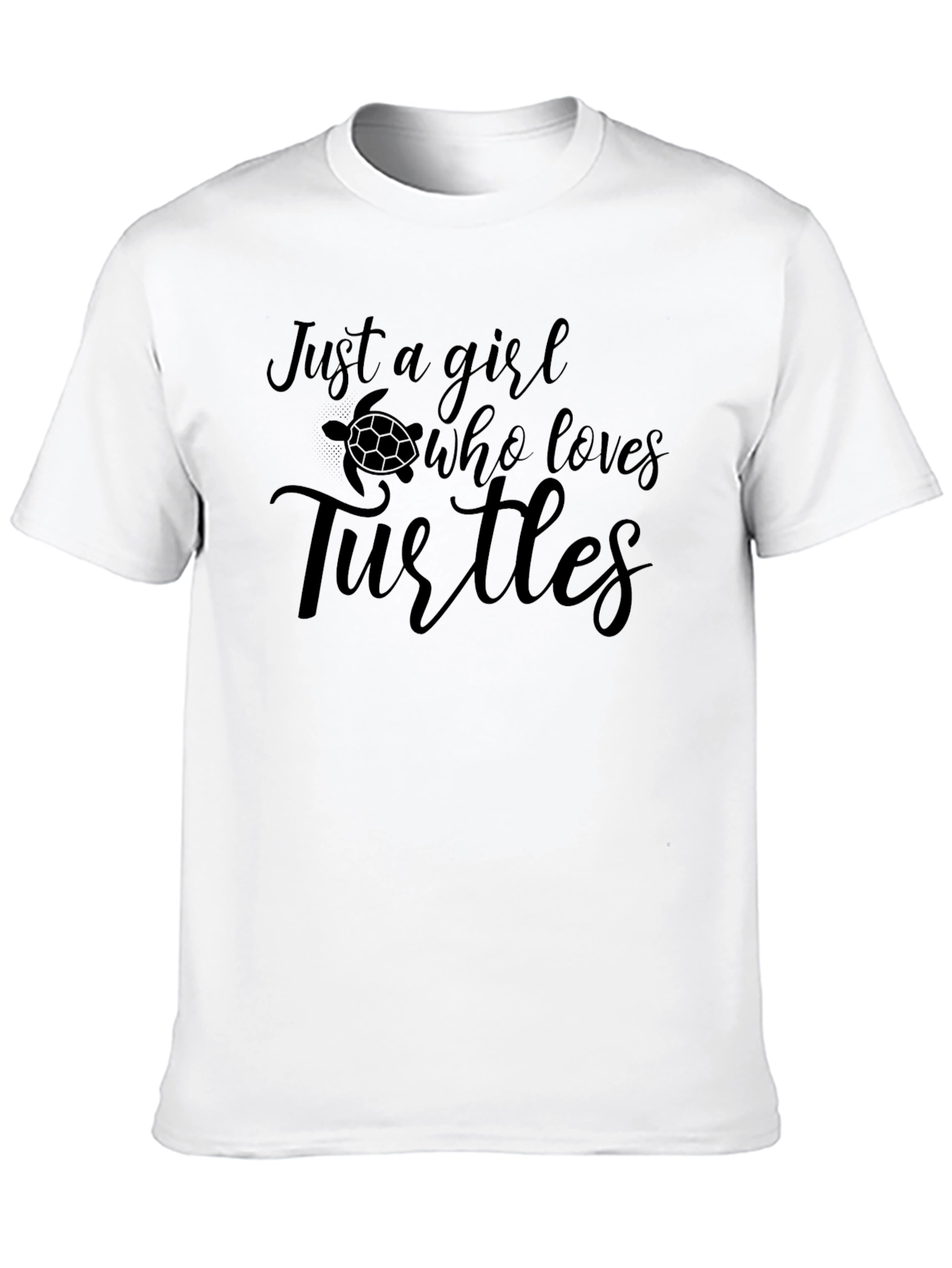 Black Just A Girl Who Loves Turtles T-Shirt view 10
