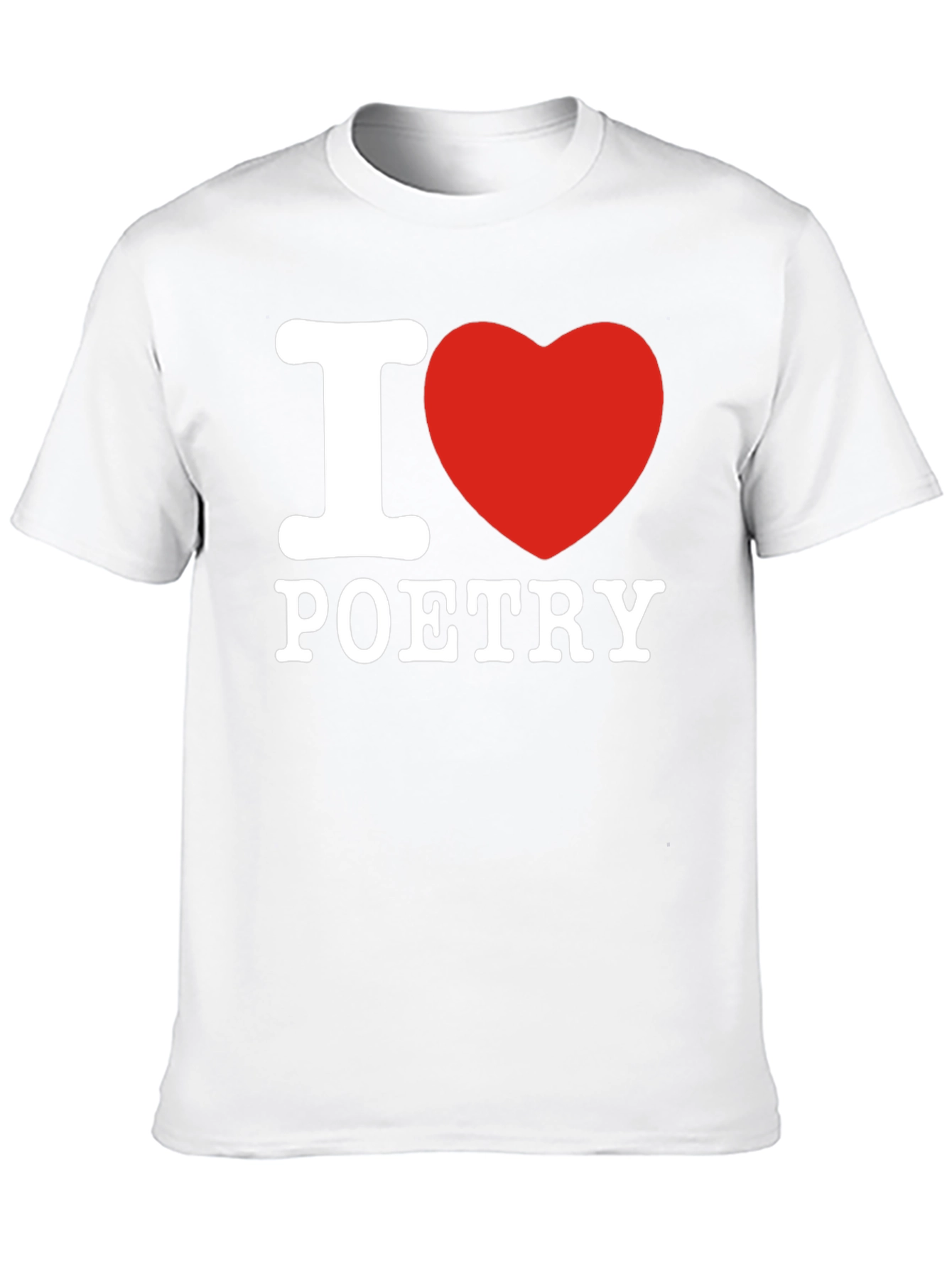 Black I Heart Poetry Graphic Tee - Soft Cotton Blend Shirt view 10