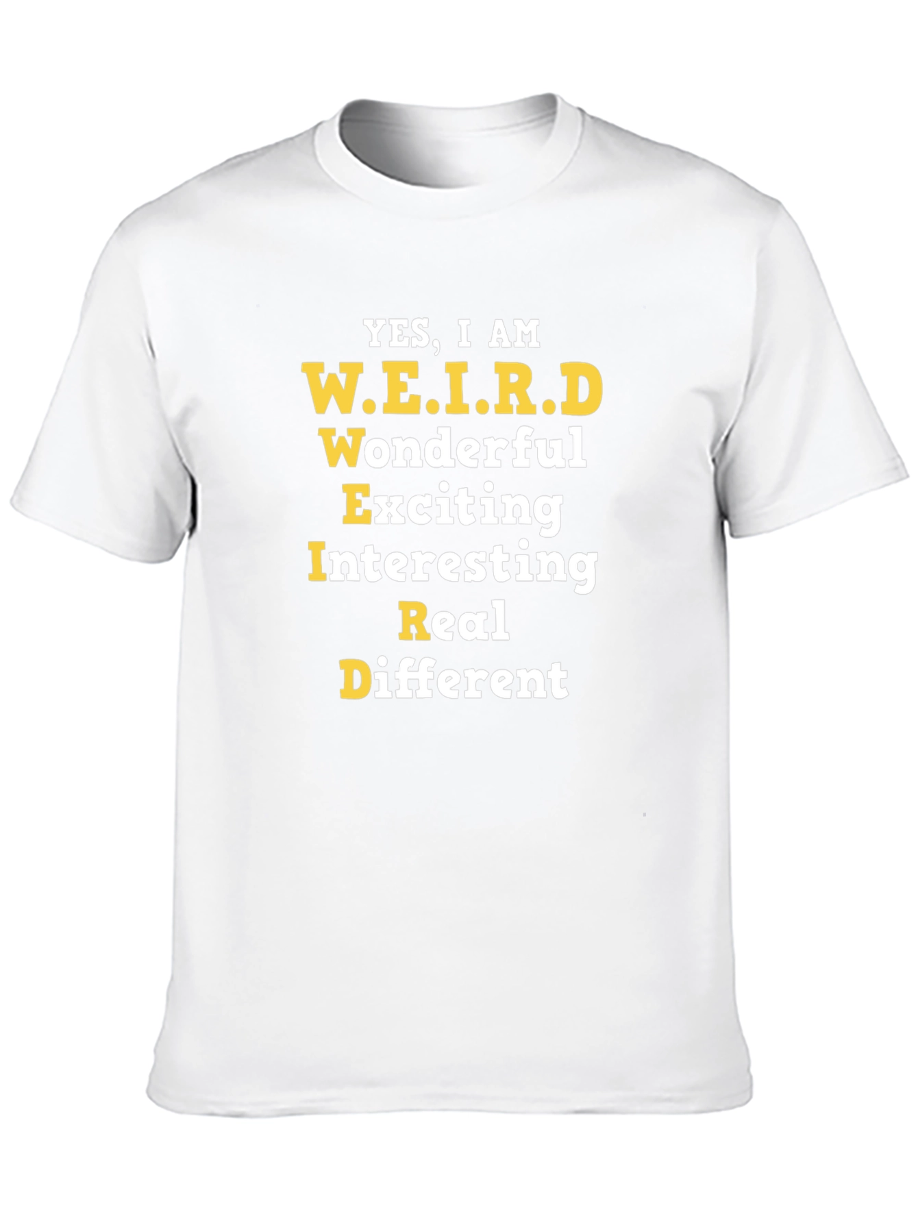 Black W.E.I.R.D Graphic Tee - Wonderful Exciting T-Shirt view 10