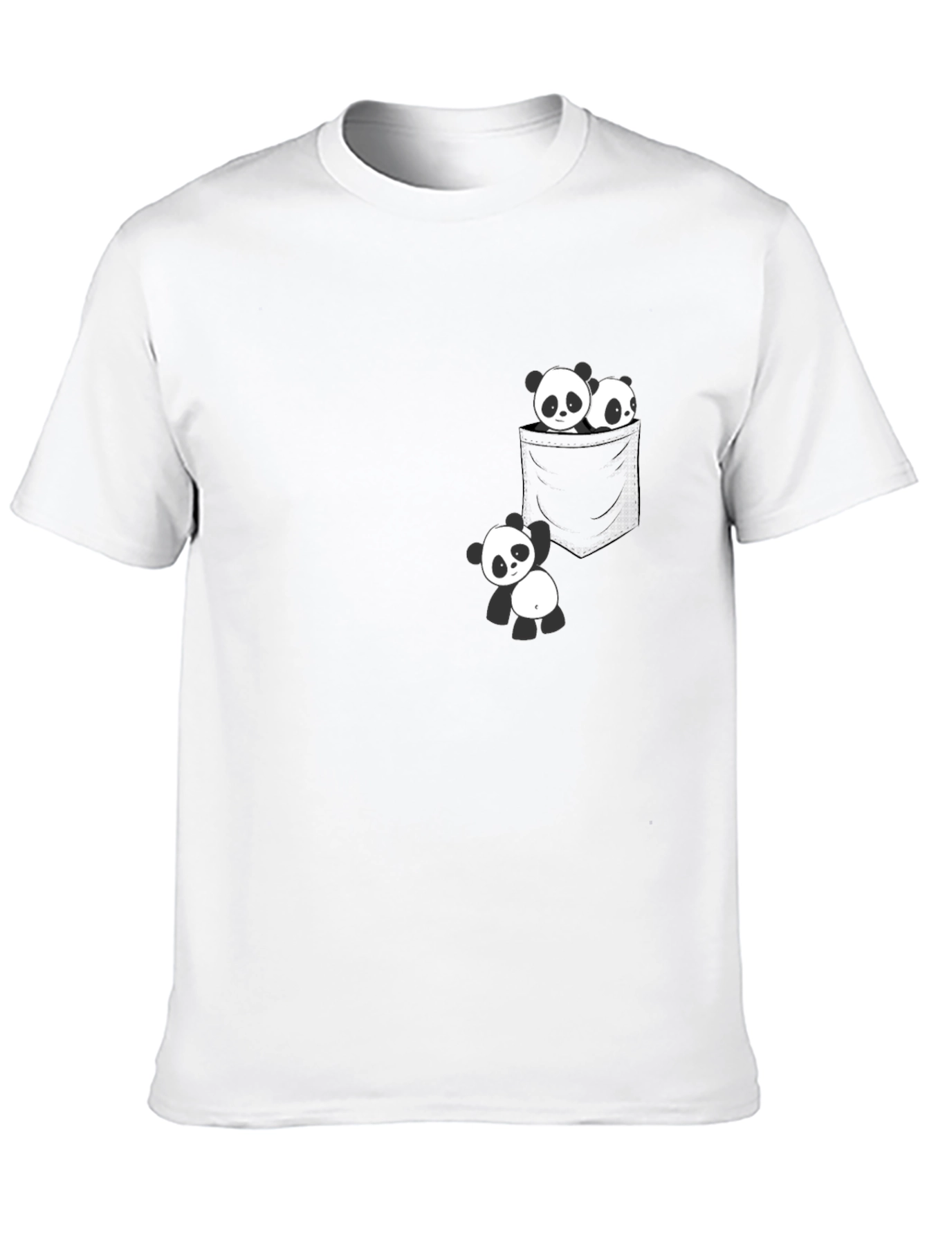 Black Panda Pocket Tee - Cute Graphic T-Shirt view 10