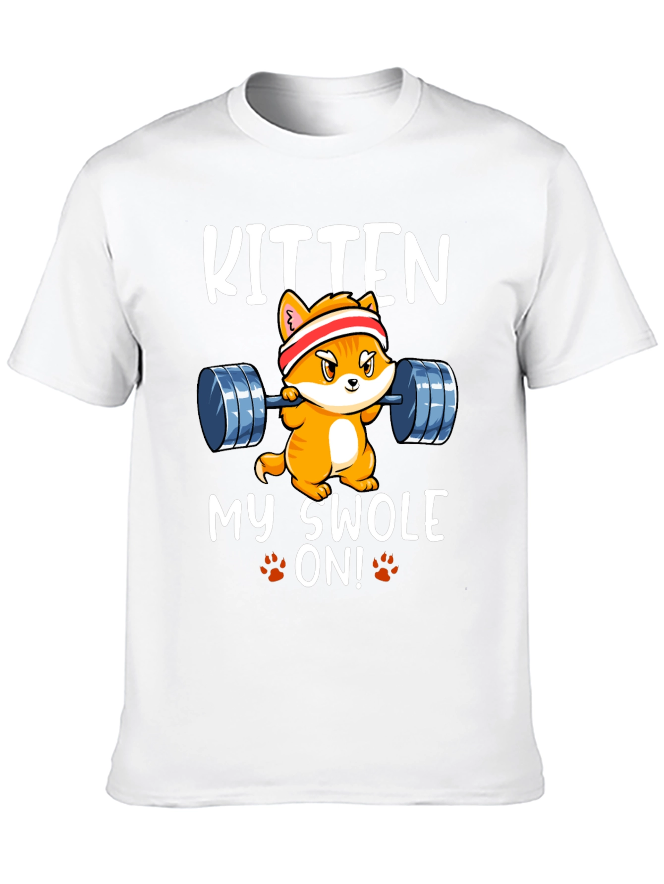 Black Kitten My Swole On! T-Shirt Gym Workout Tee view 10