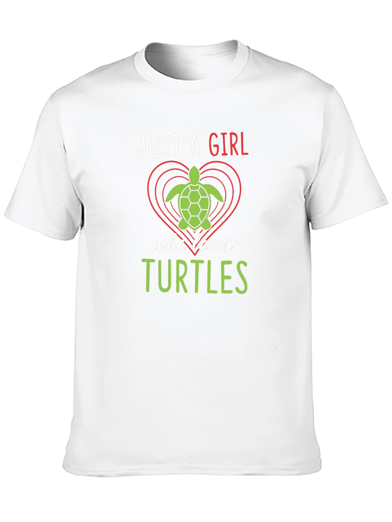 Black Just a Girl Who Loves Turtles T-Shirt view 10