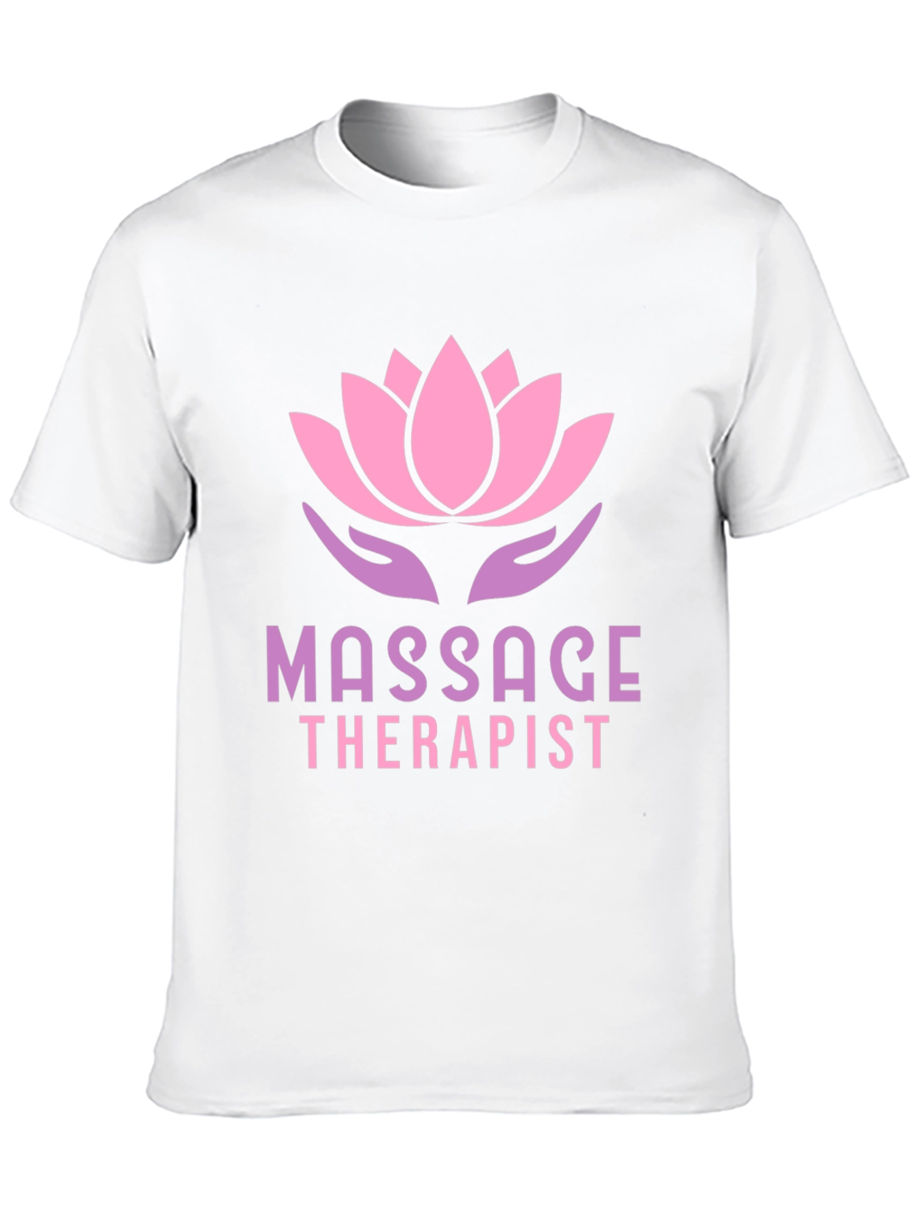 Black Massage Therapist Lotus Flower T-Shirt view 10