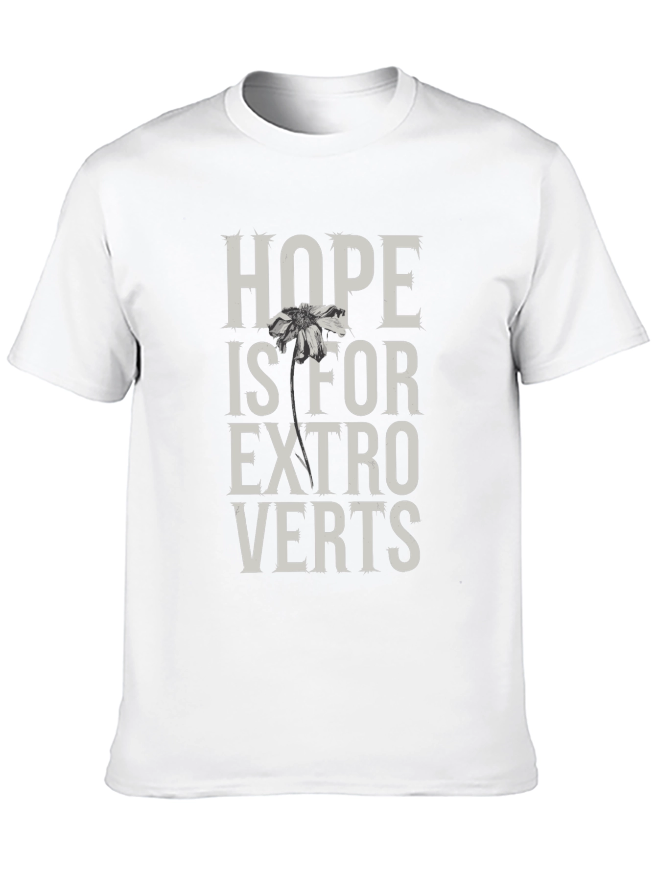 Black Hope Is For Extroverts Black Graphic Tee view 10