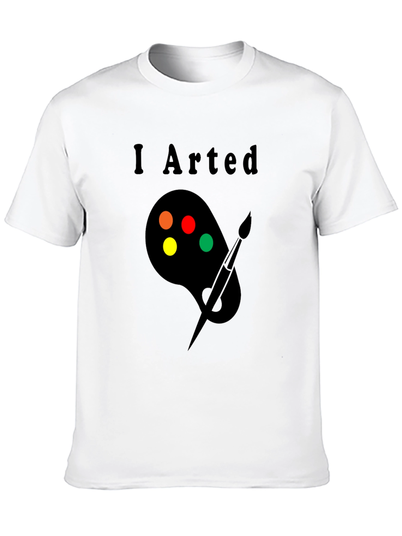 Black I Arted T-Shirt - Painter Palette Design view 10