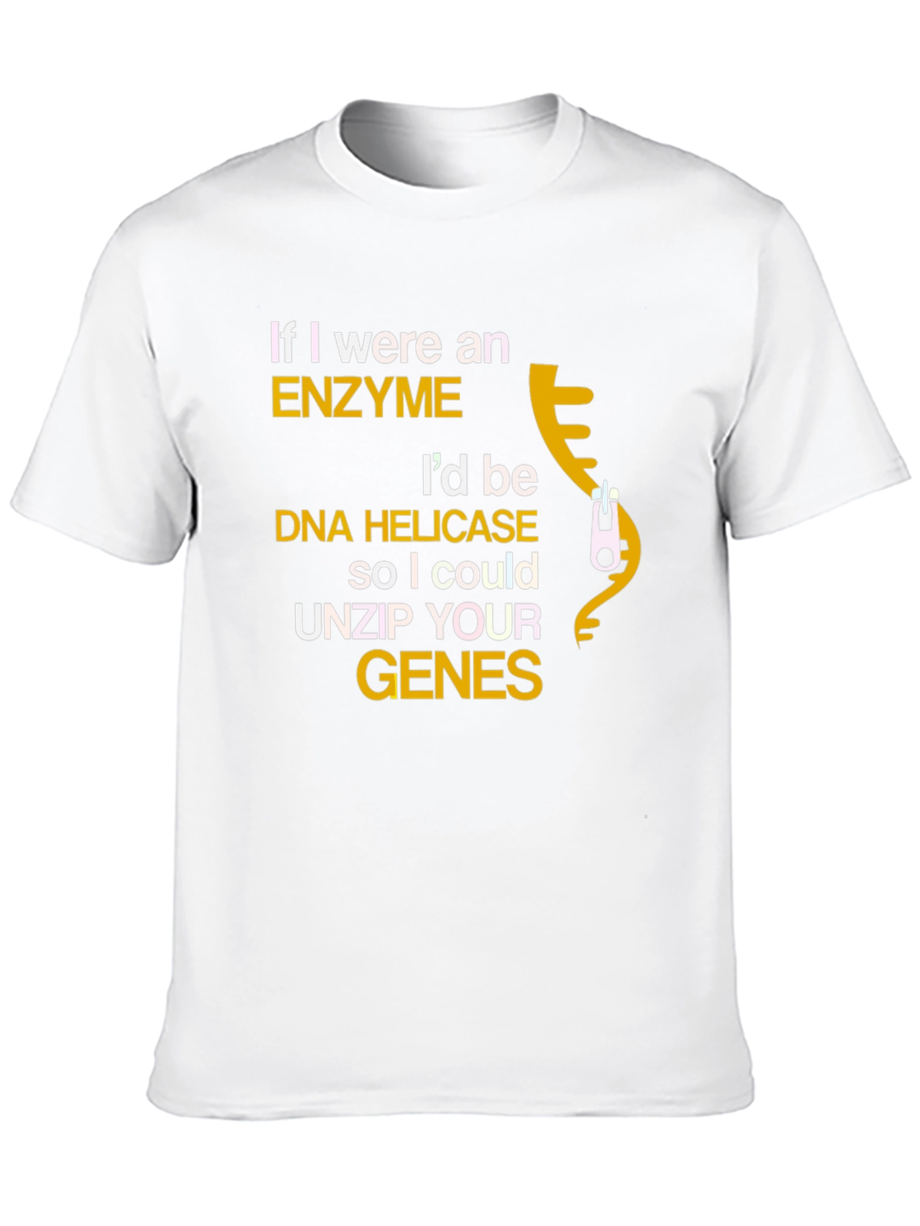 Black Enzyme DNA Helicase Funny Science T-Shirt view 10