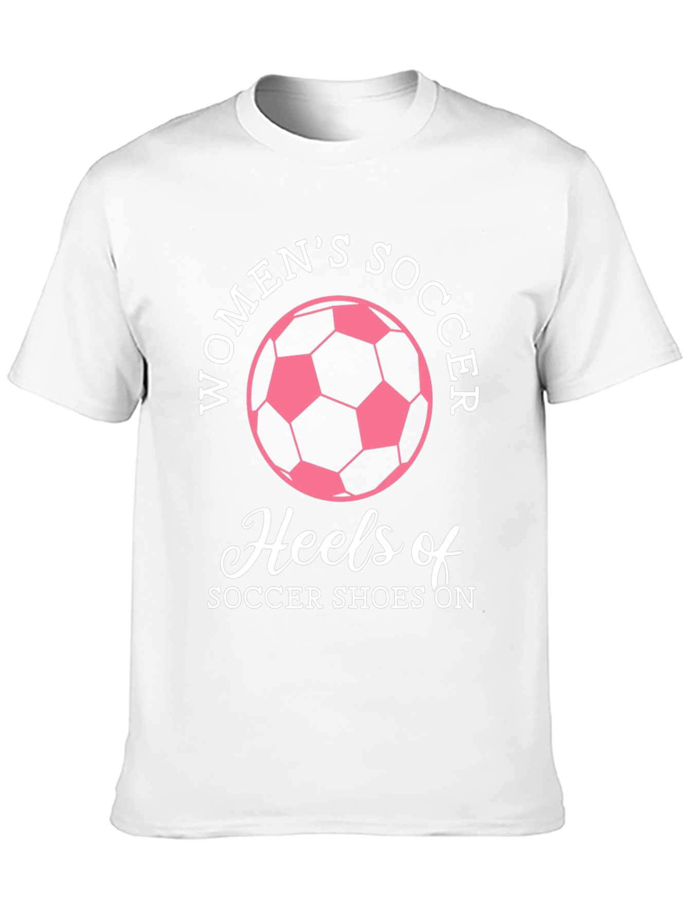 Black Women's Soccer Heels Graphic T-Shirt view 10