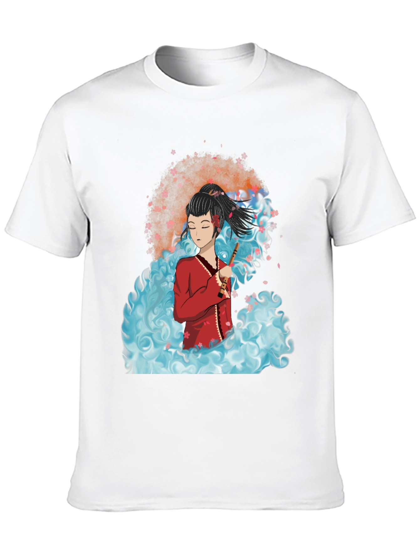 Black Anime Girl T-Shirt - Unique Graphic Tee view 10