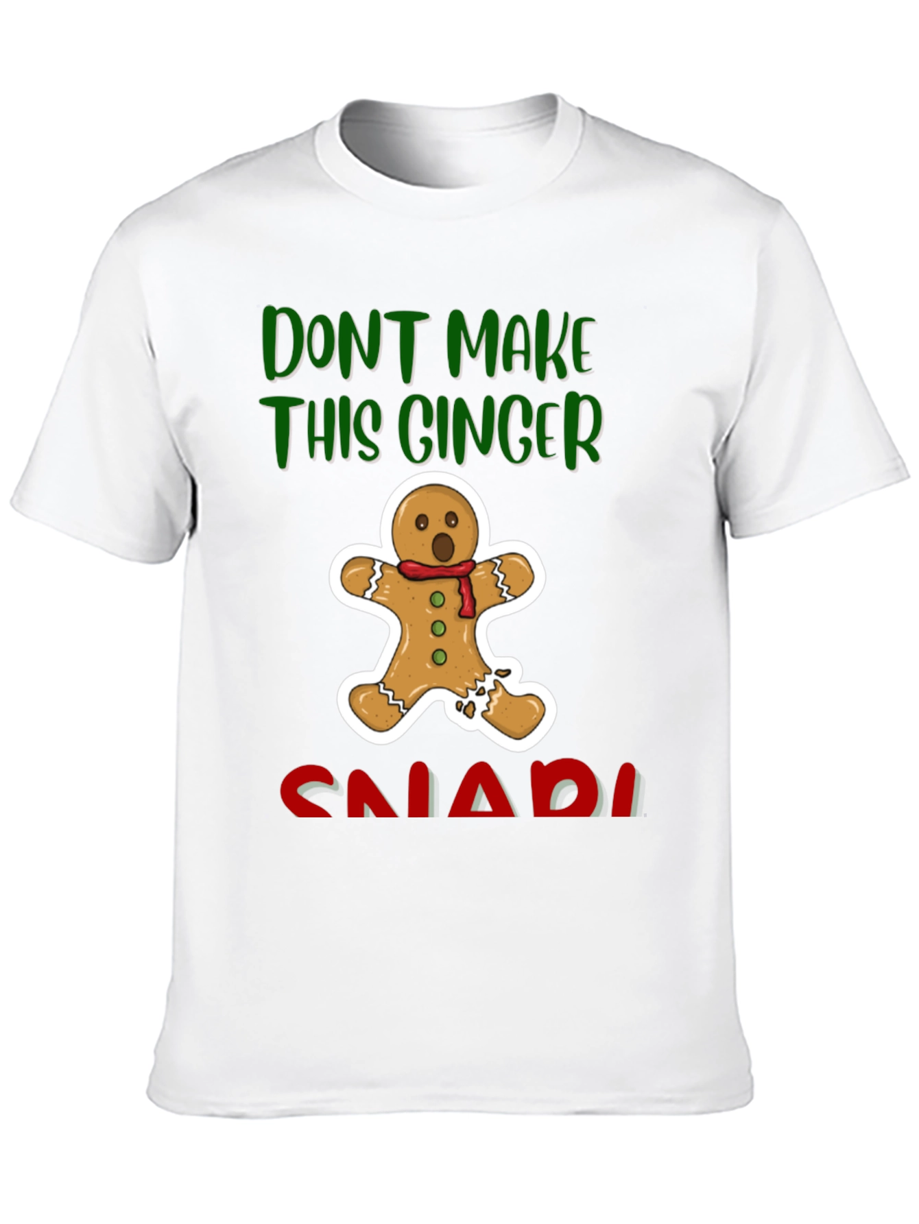 Black Gingerbread Man T-Shirt - Don't Make This Ginger Snap view 10