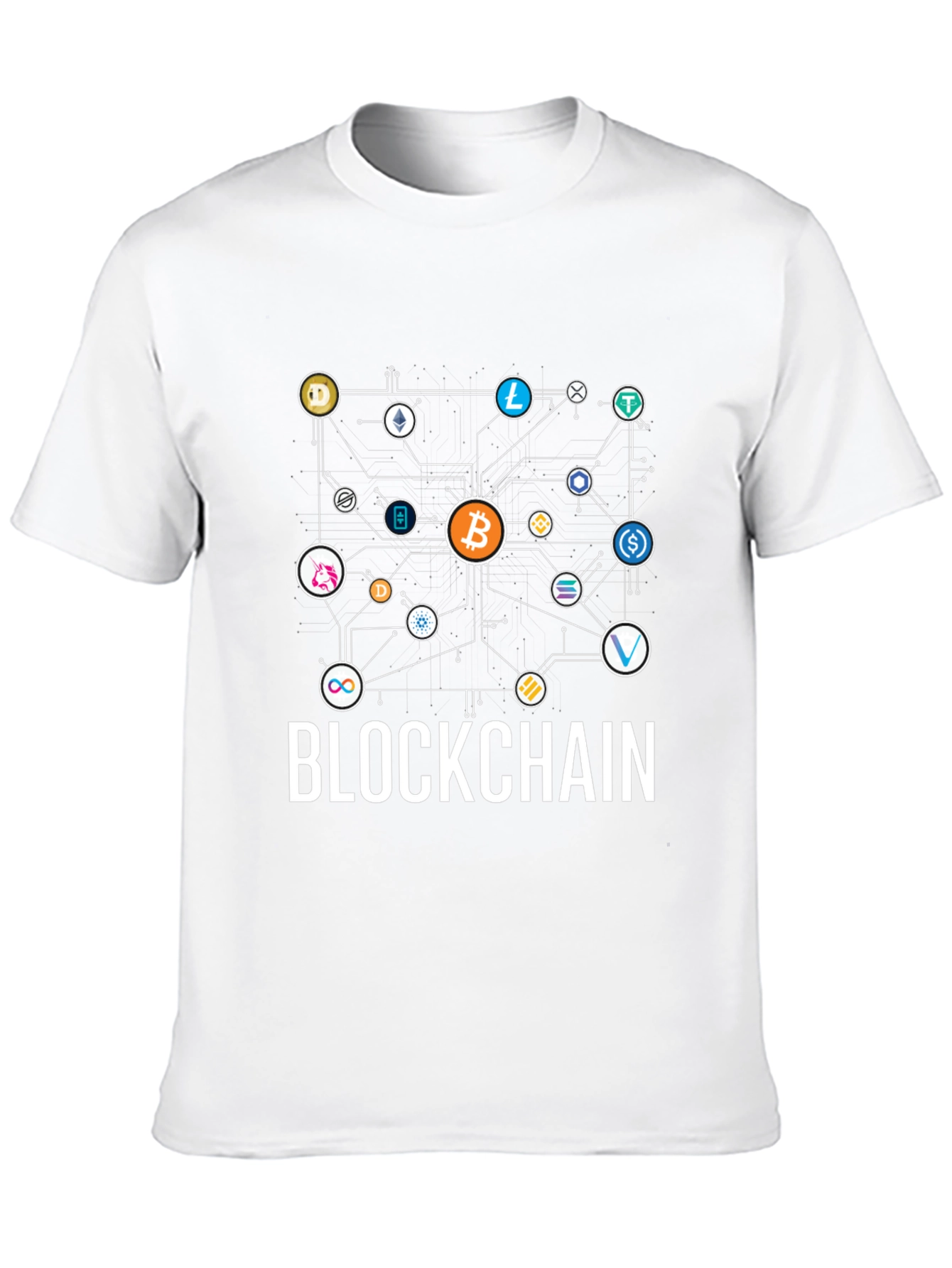 Black Blockchain Crypto T-Shirt - Bitcoin & Altcoins view 10