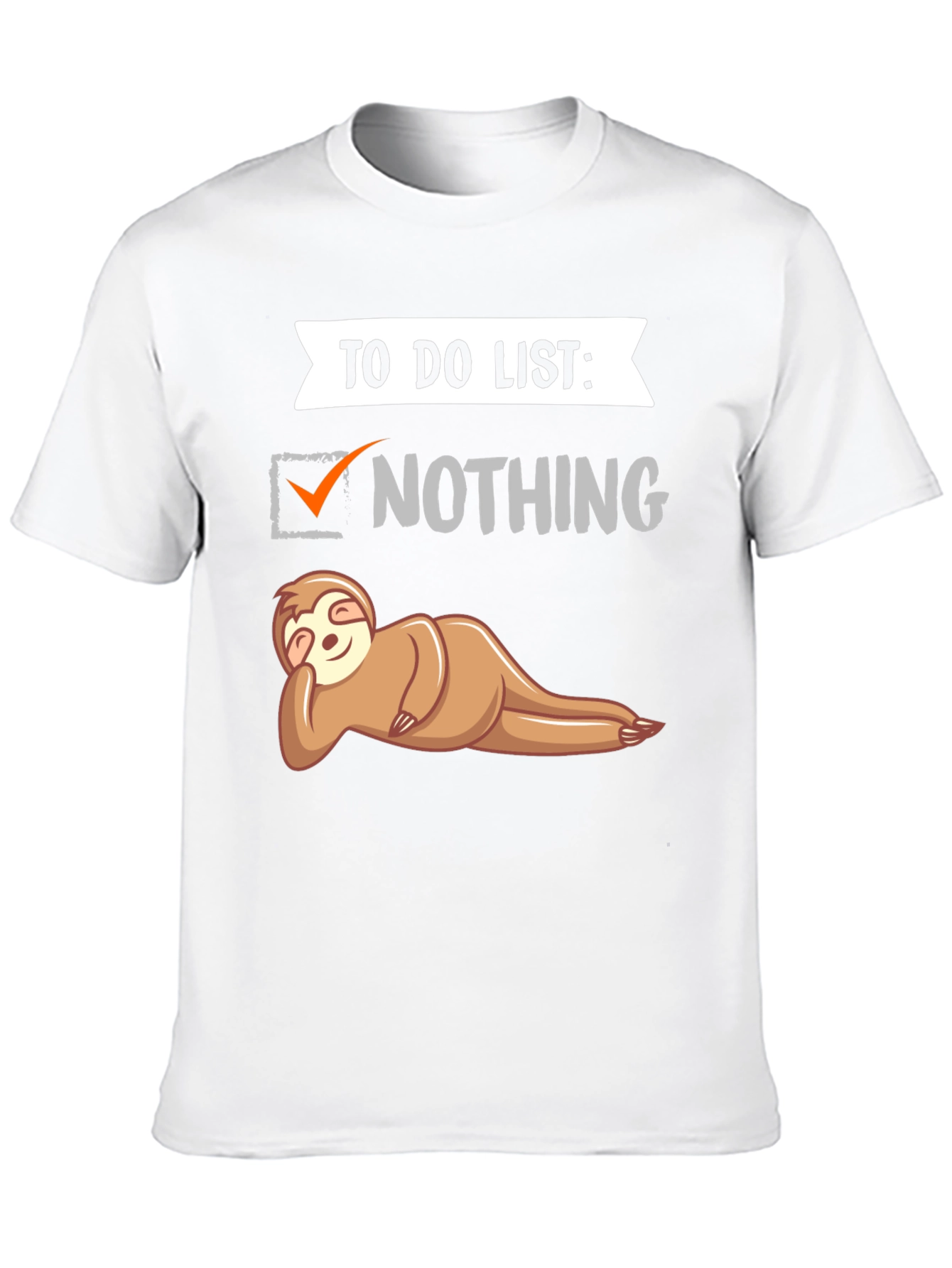 Black Lazy Sloth To-Do List T-Shirt - Funny Graphic Tee view 10