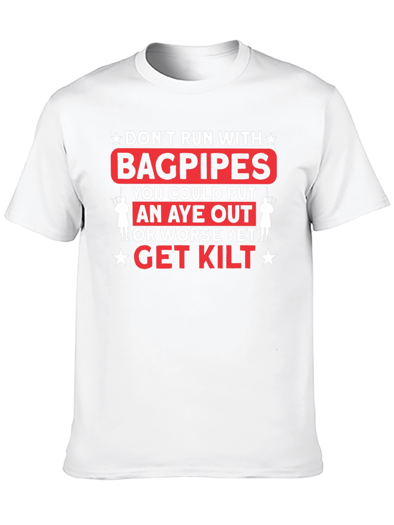 Black Don't Run with Bagpipes Graphic T-Shirt view 10