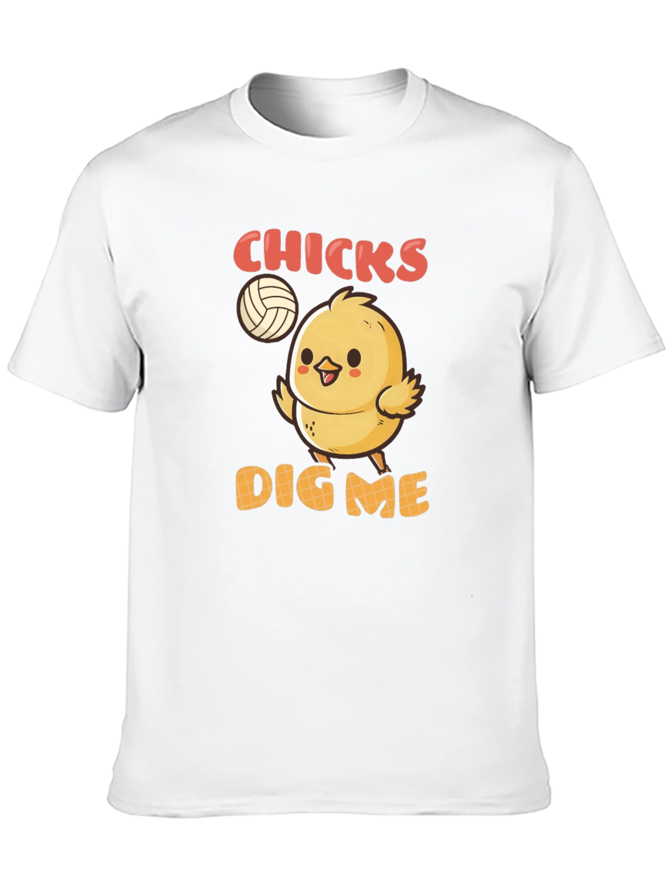 Black Chicks Dig Me T-Shirt - Volleyball Chick Graphic Tee view 10