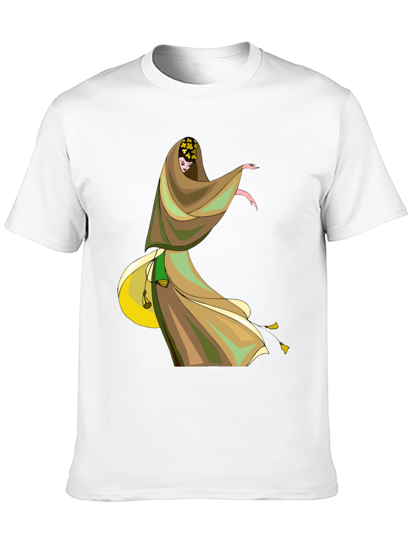 Black Mystic Dancer Graphic Tee - Black Cotton Blend view 10