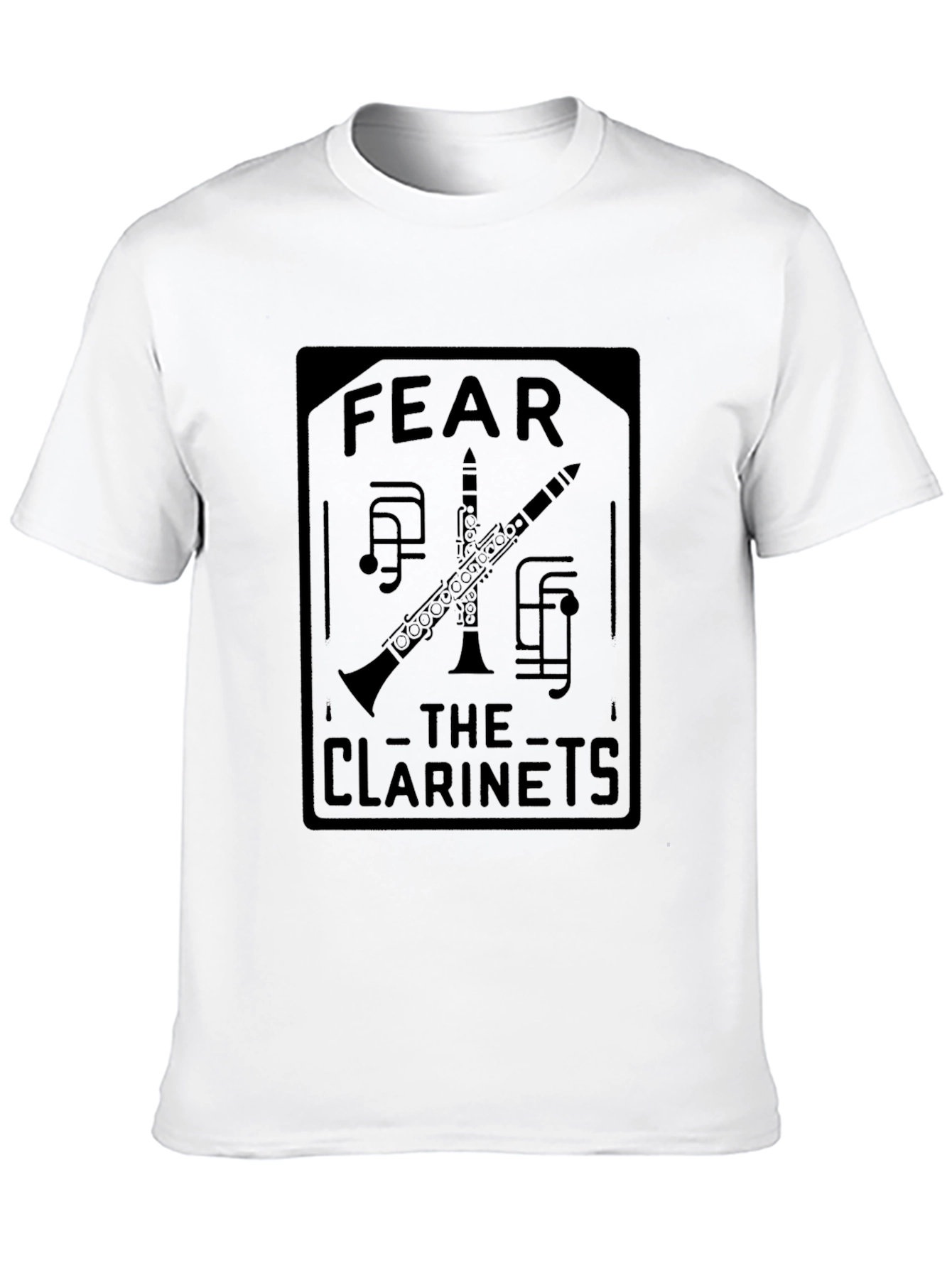 Black Fear the Clarinets Graphic T-Shirt view 10